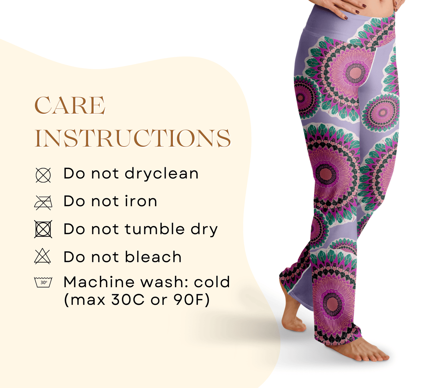 Inti Mandala Flare Yoga Pants Leggings for Women