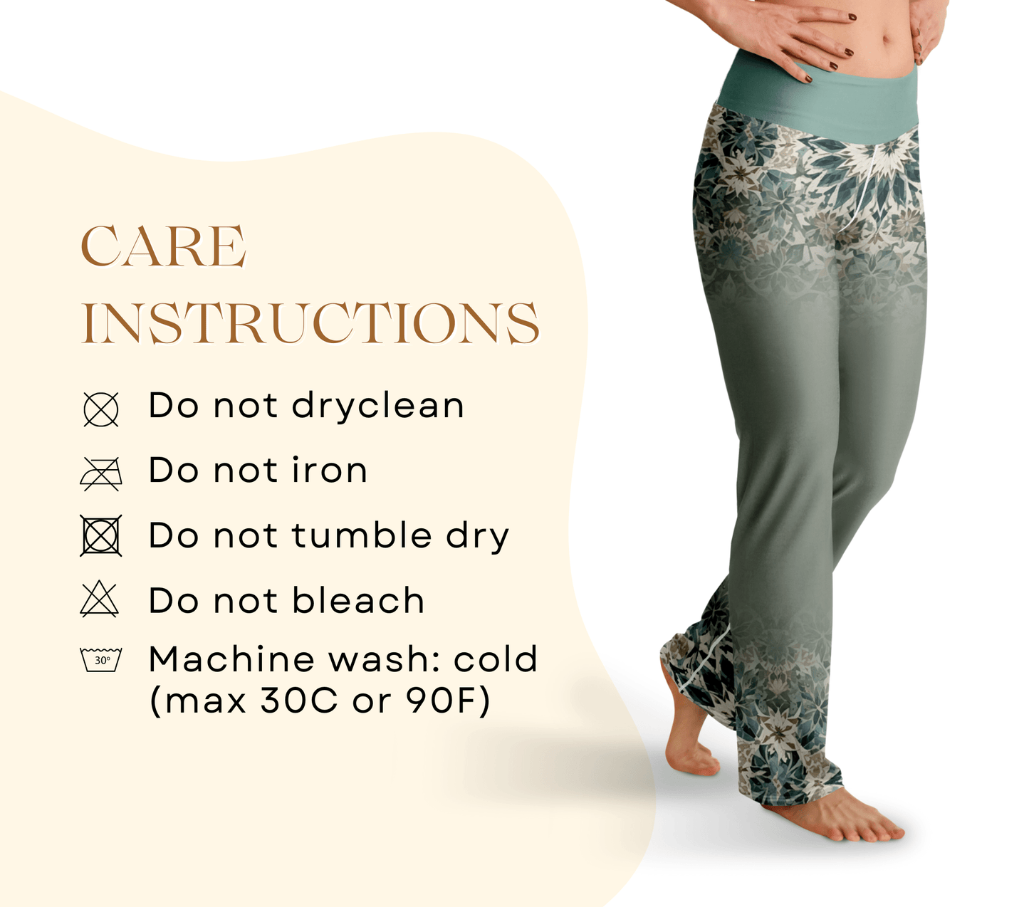 Lisa Mandala Flare Yoga Pants Leggings for Women