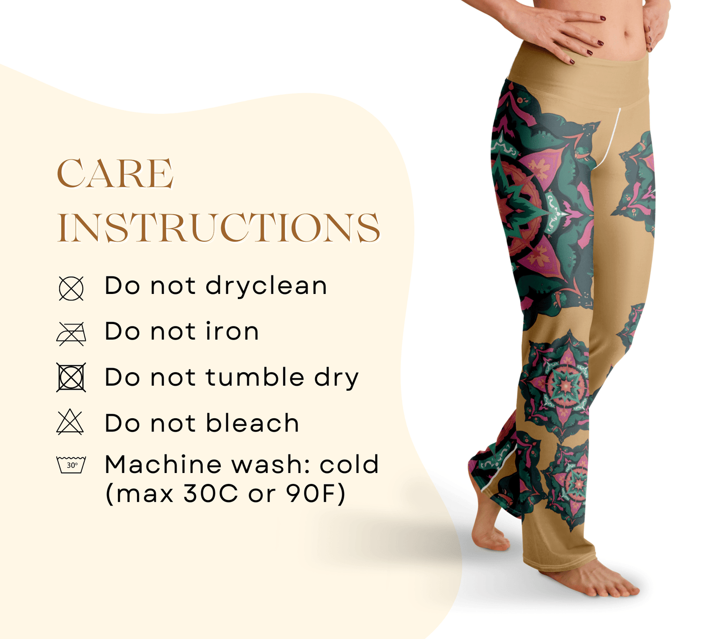 Burke Mandala Flare Yoga Pants Leggings for Women