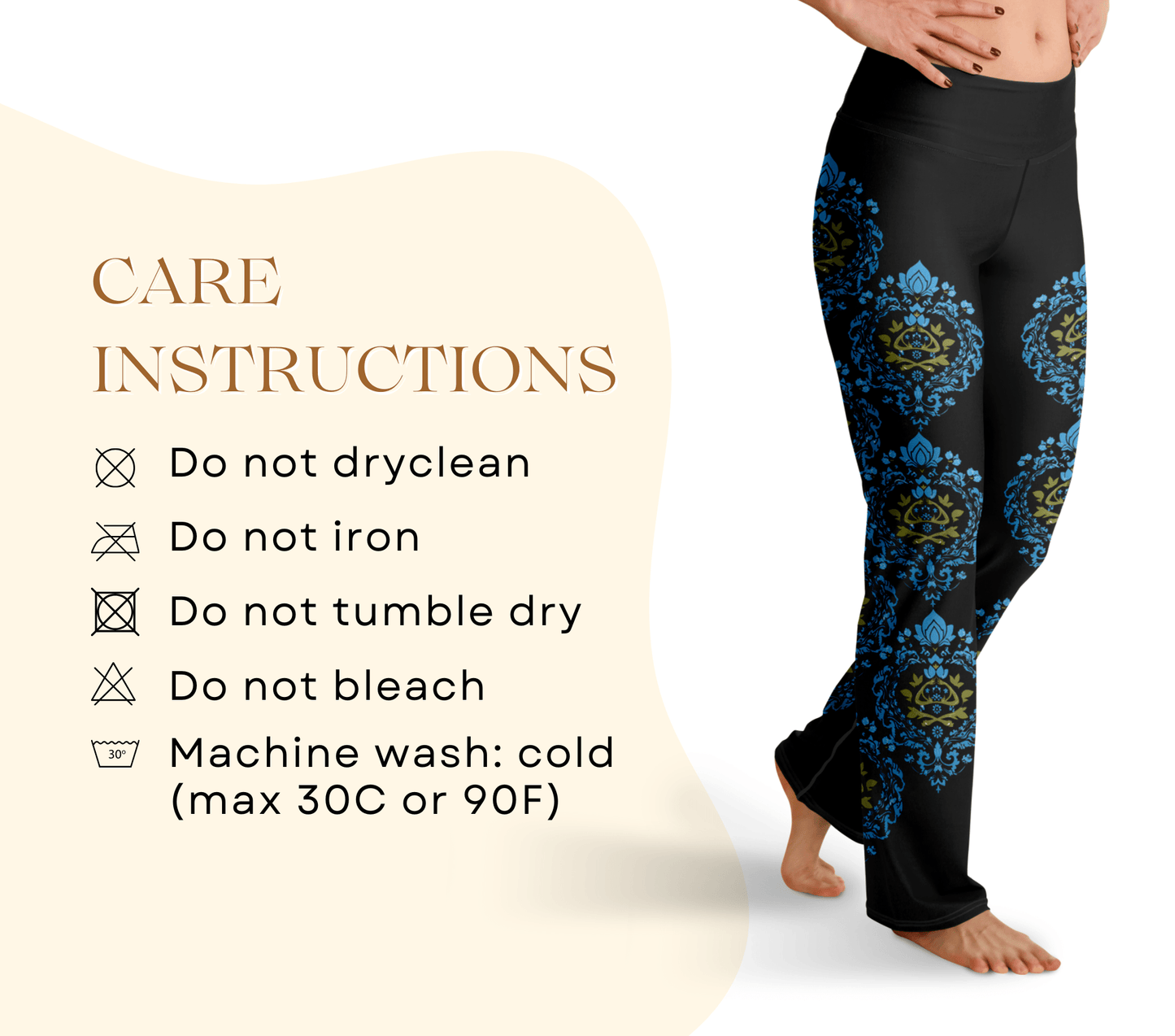 Linnan Mandala Flare Yoga Pants Leggings for Women