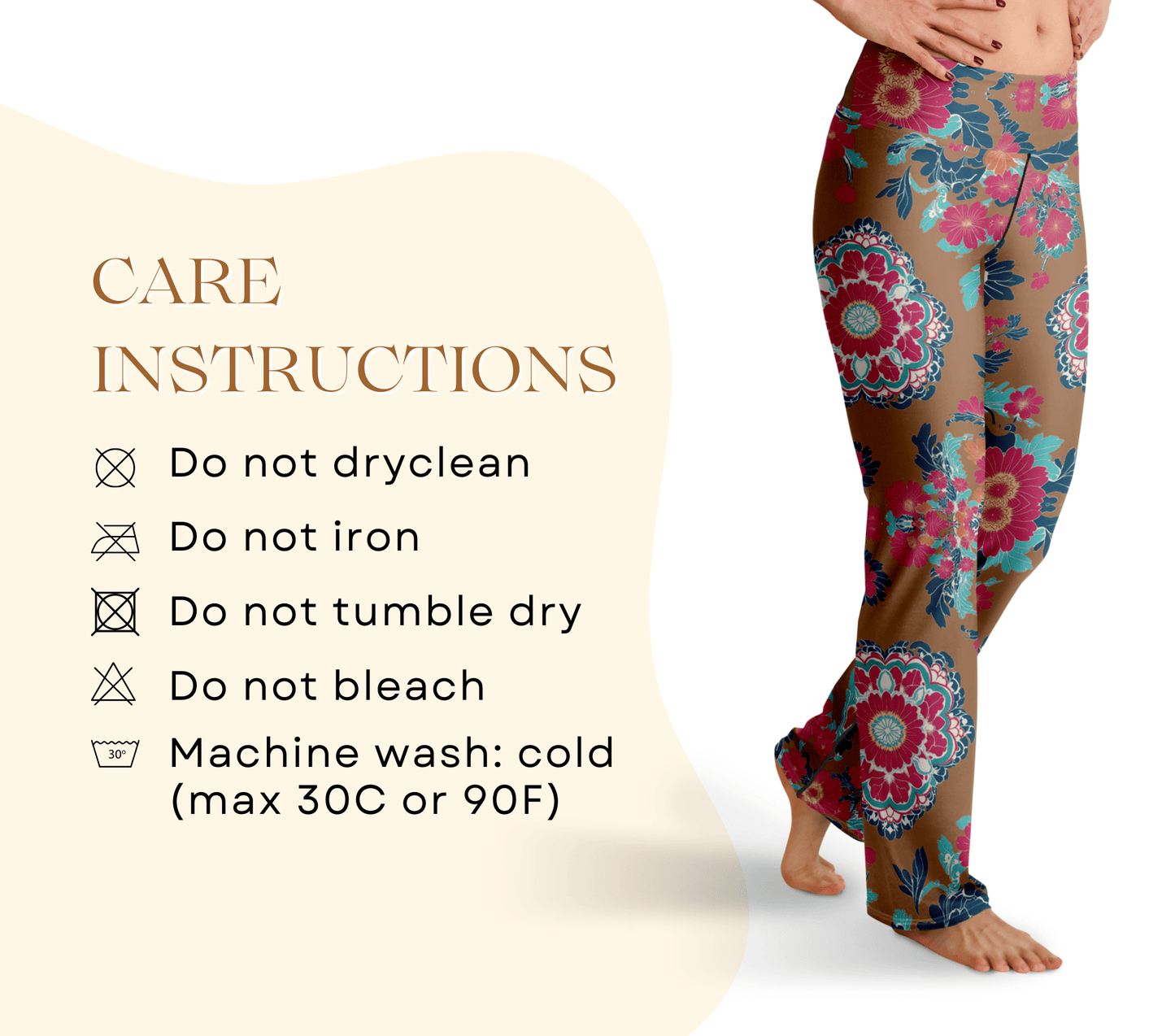 Ellao Mandala Flare Yoga Pants Leggings for Woman