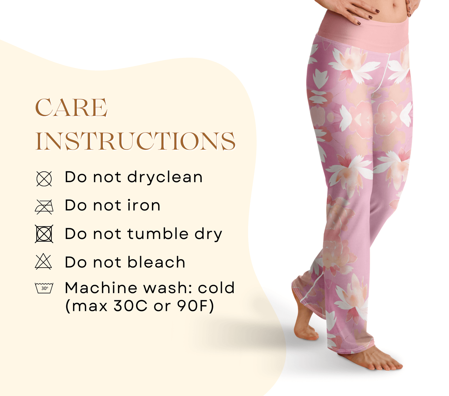 Rosali Floral Flare Yoga Pants Leggings for Women