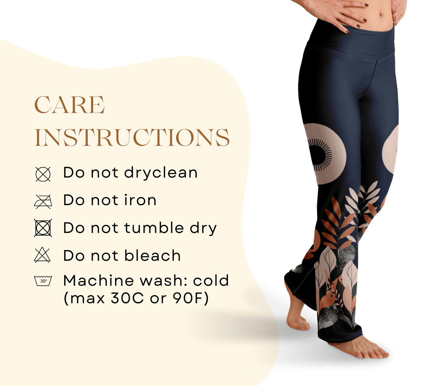 Fluran Retro Flare Yoga Pants Leggings for Women