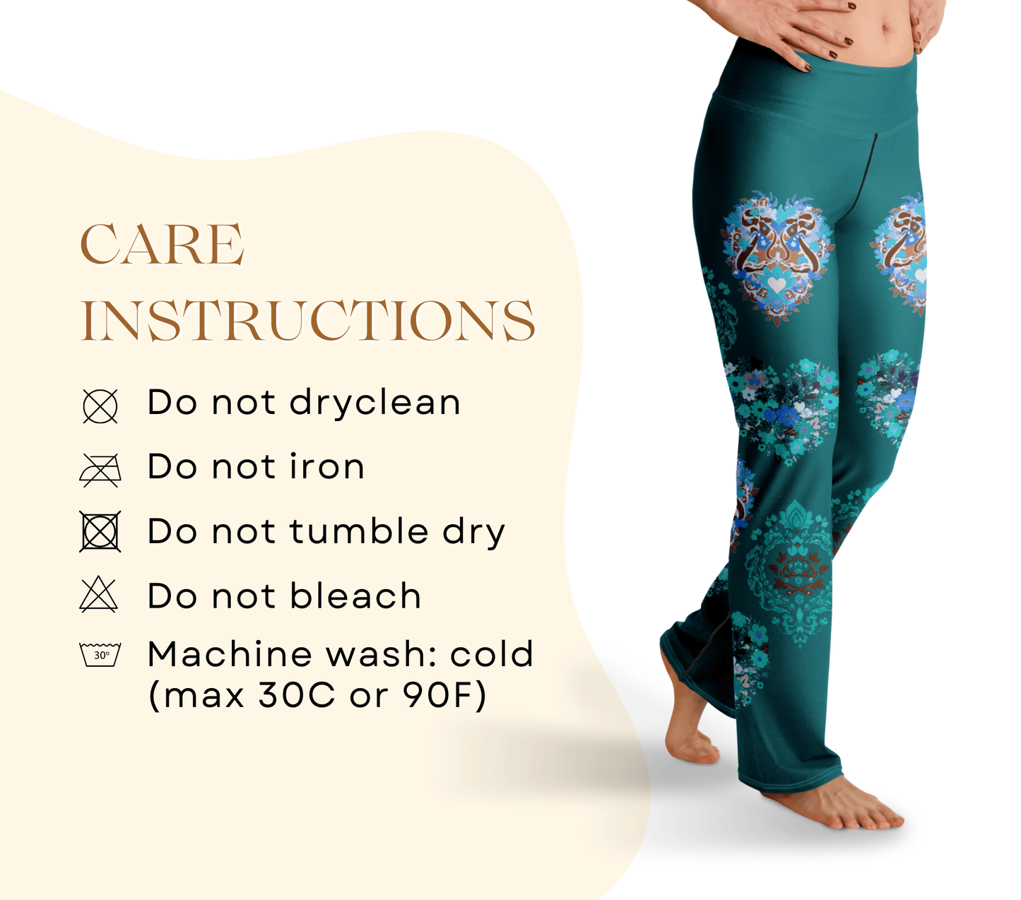 Ricali Mandala Flare Yoga Pants Leggings for Women