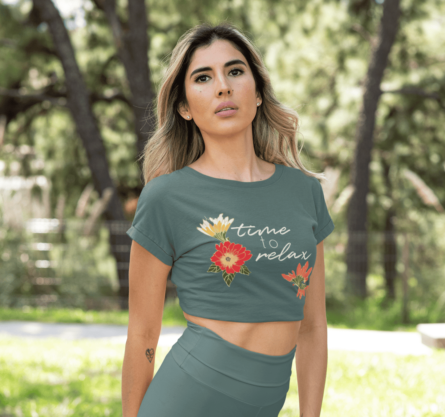 Willow Time to Relax Yoga Crop Top Shirt for Women