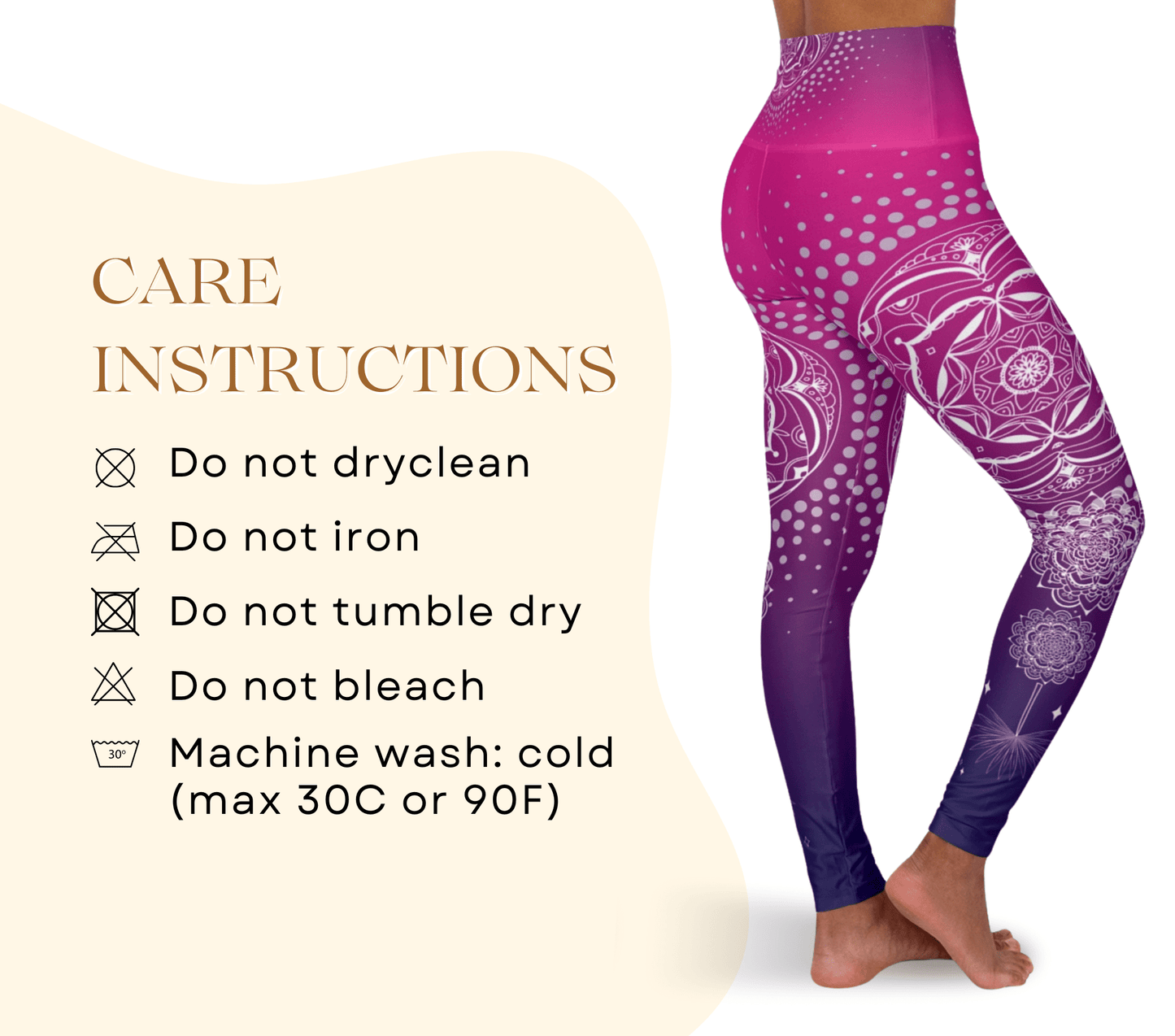 Circular Dots Gradient Mandala Yoga Pants Leggings