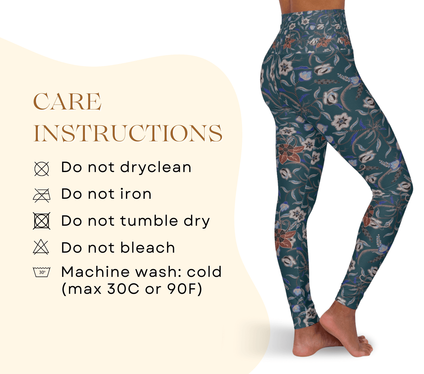 Flowy Leaves Yoga Pants Leggings