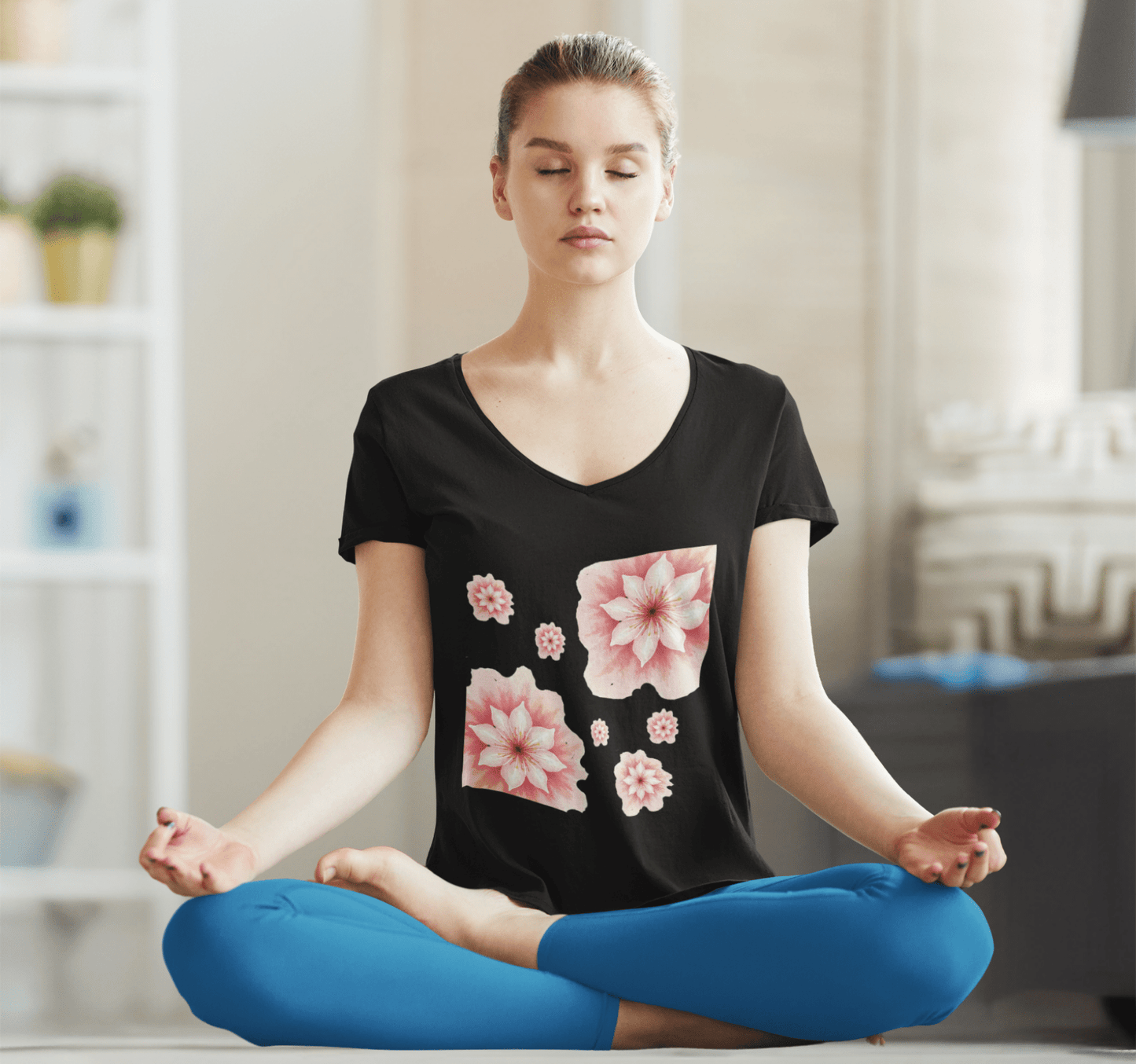 Gaia V-neck T-shirt Yoga Wellness for Women