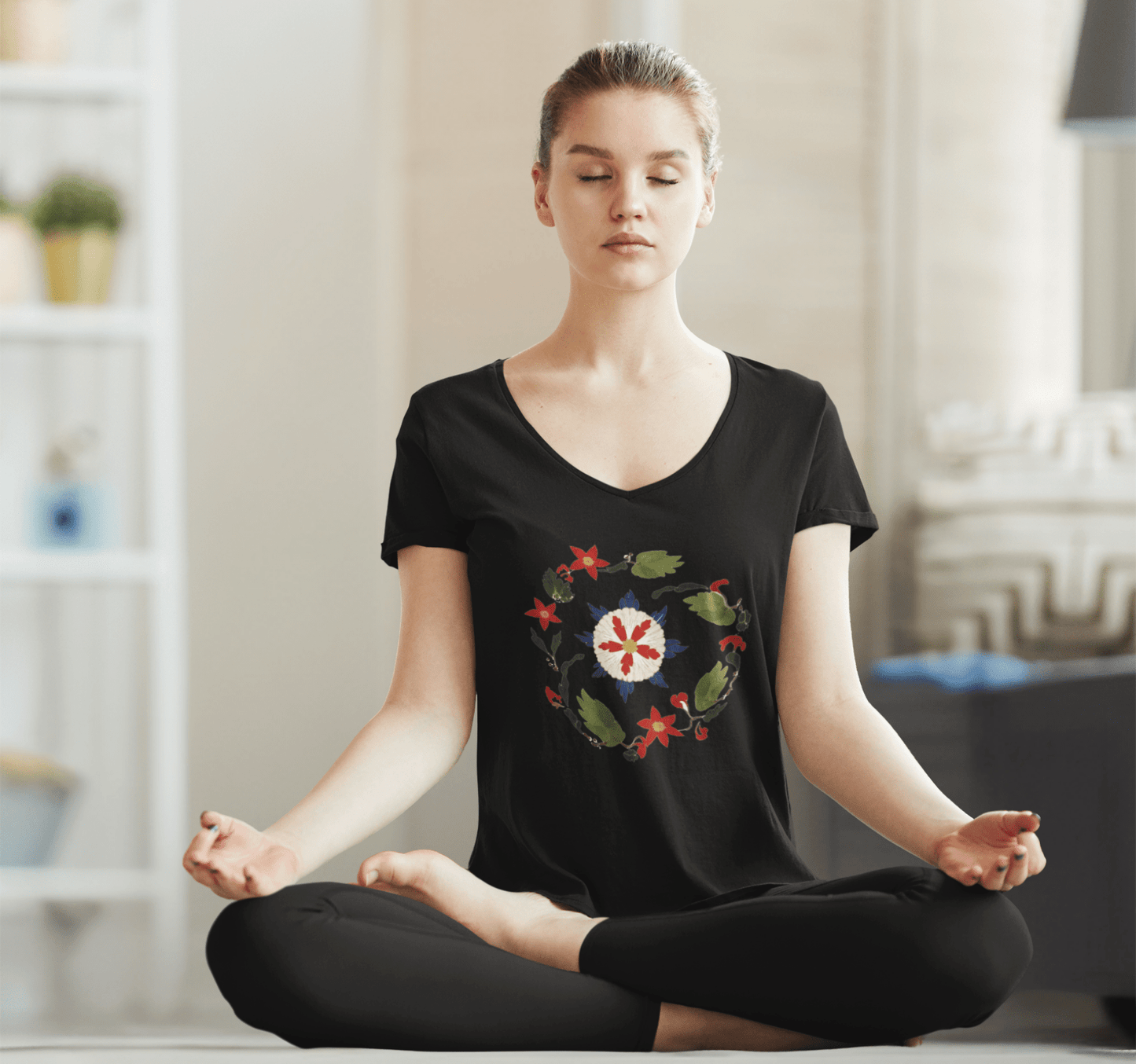 Flur V-neck T-shirt Yoga Wellness for Women
