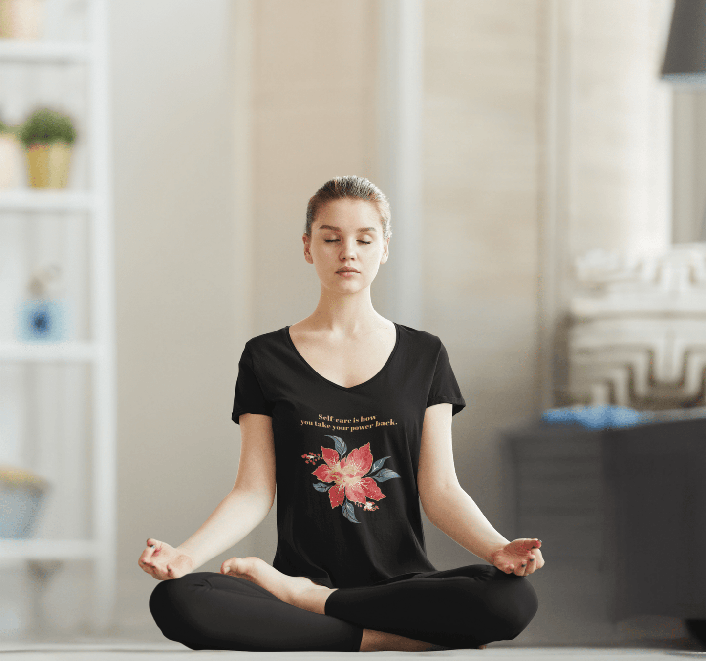 Lara V-neck T-shirt Yoga Wellness for Women