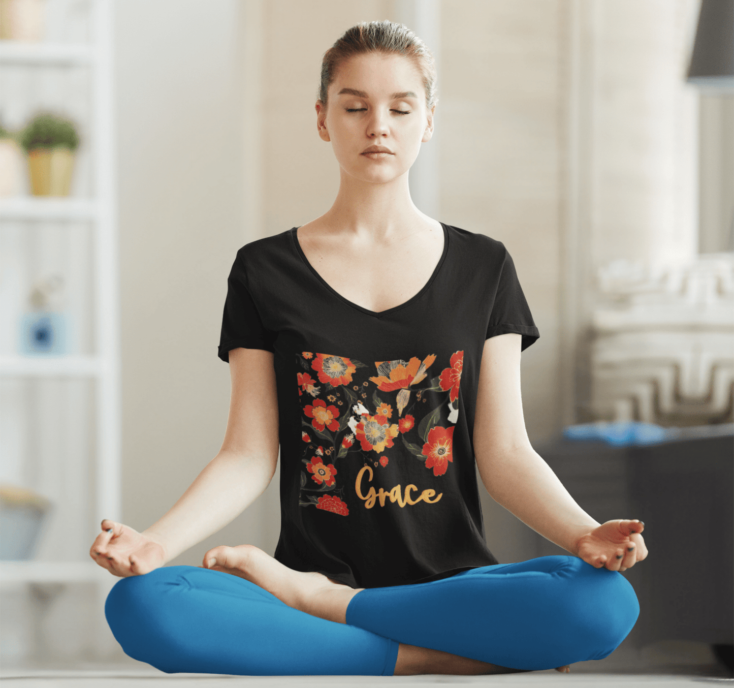 Cassia V-neck T-shirt Yoga Wellness for Women