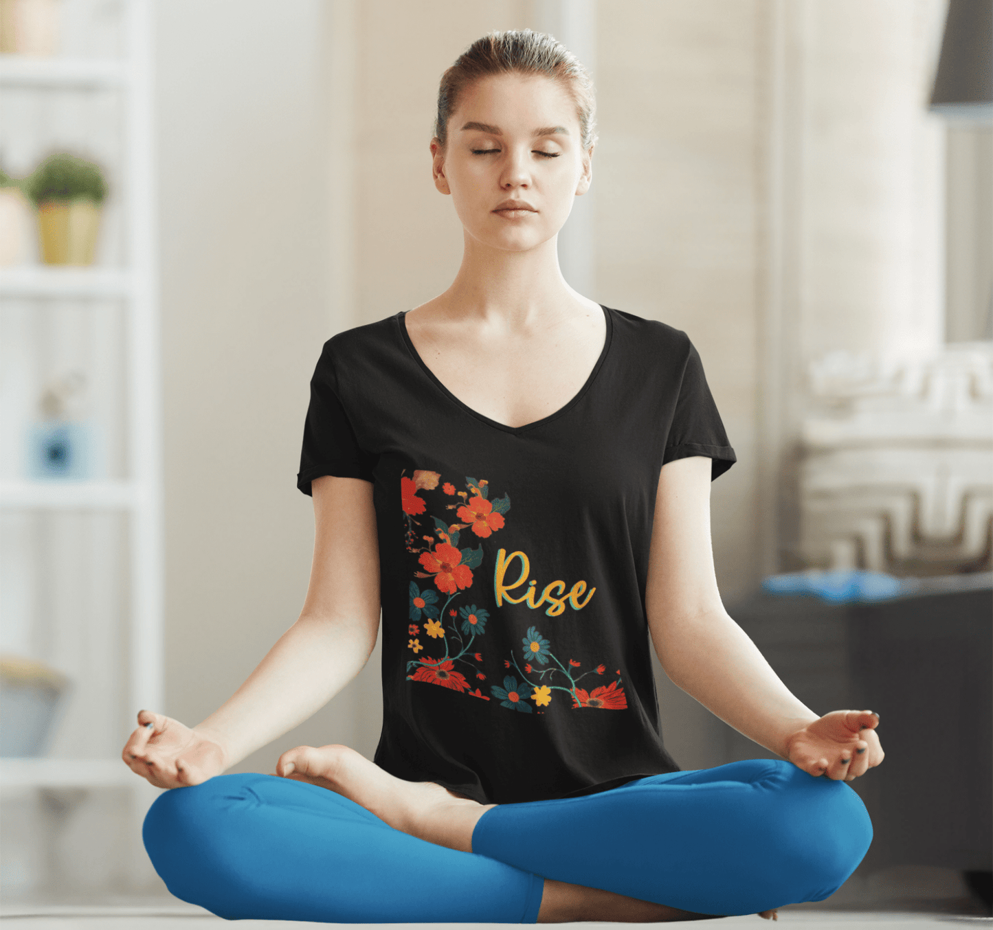 Elowen V-neck T-shirt Yoga Wellness for Women