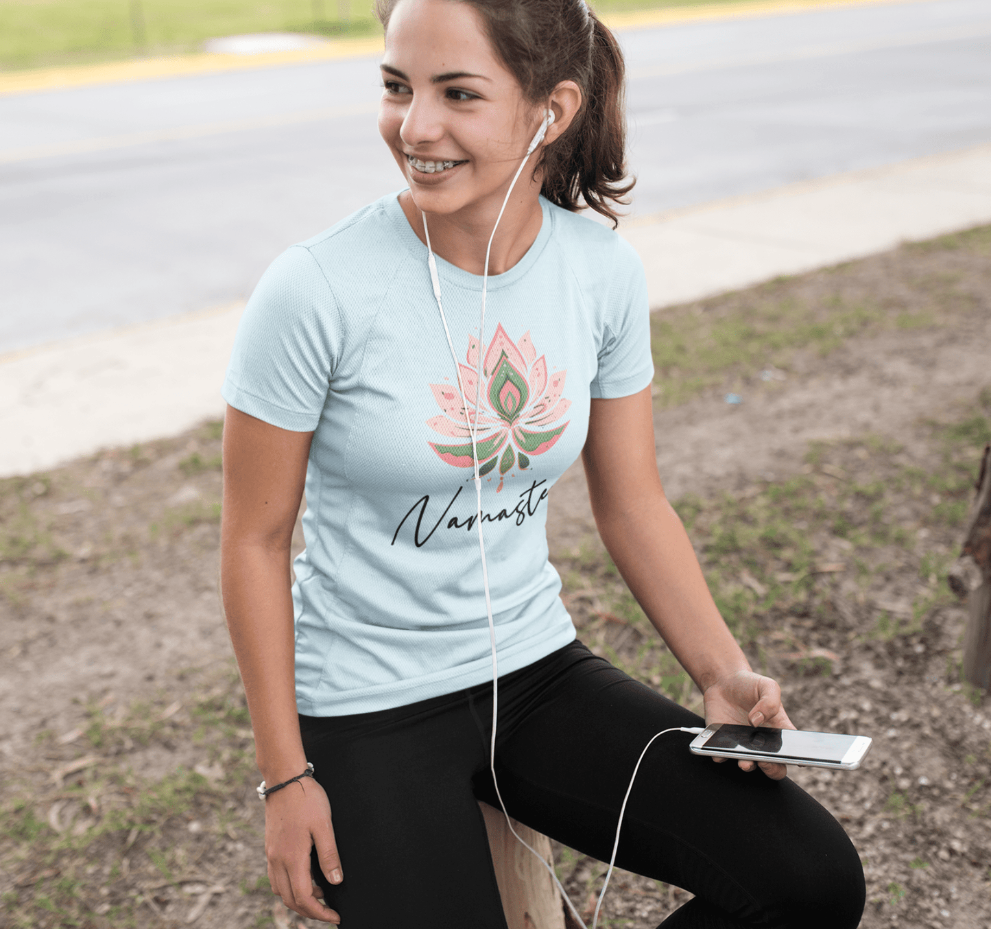 Namaste Floral Yoga Tee