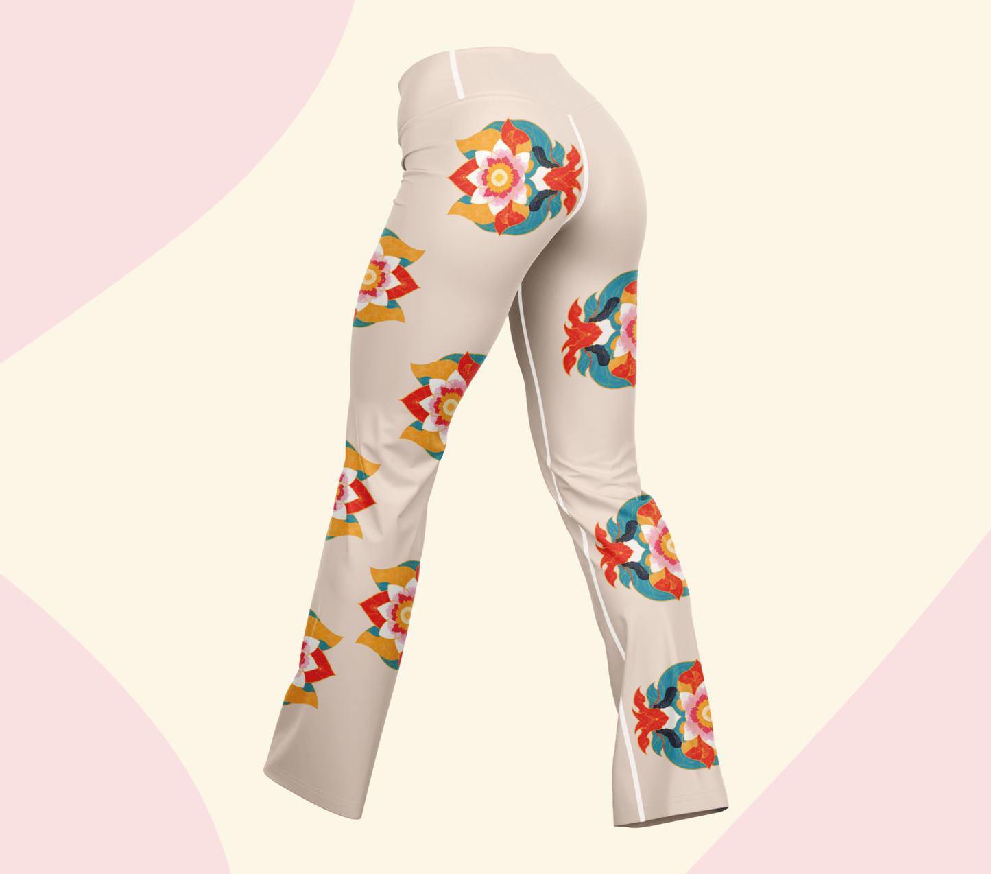 Caedcon Mandala Flare Yoga Pants Leggings for Woman