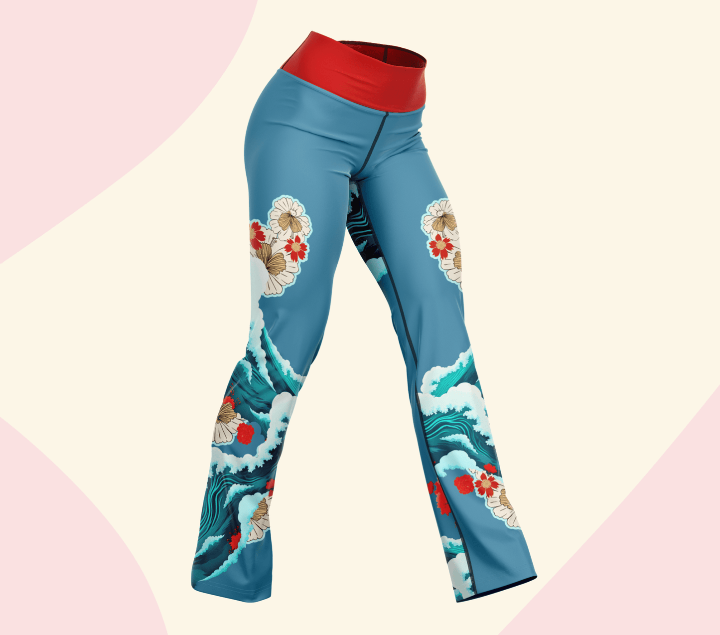 Caedman Ocean Flare Yoga Pants Leggings for Women