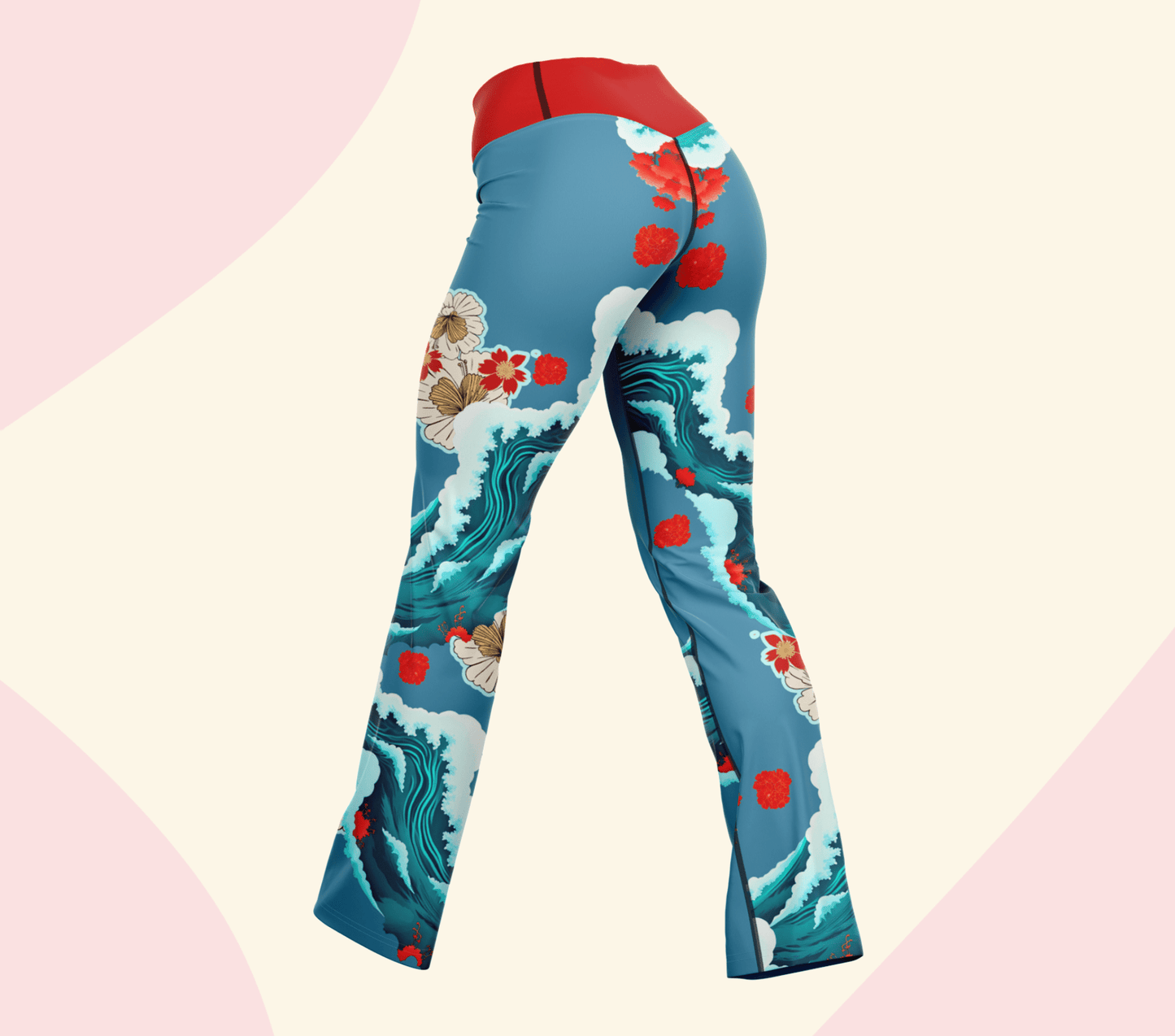Caedman Ocean Flare Yoga Pants Leggings for Women