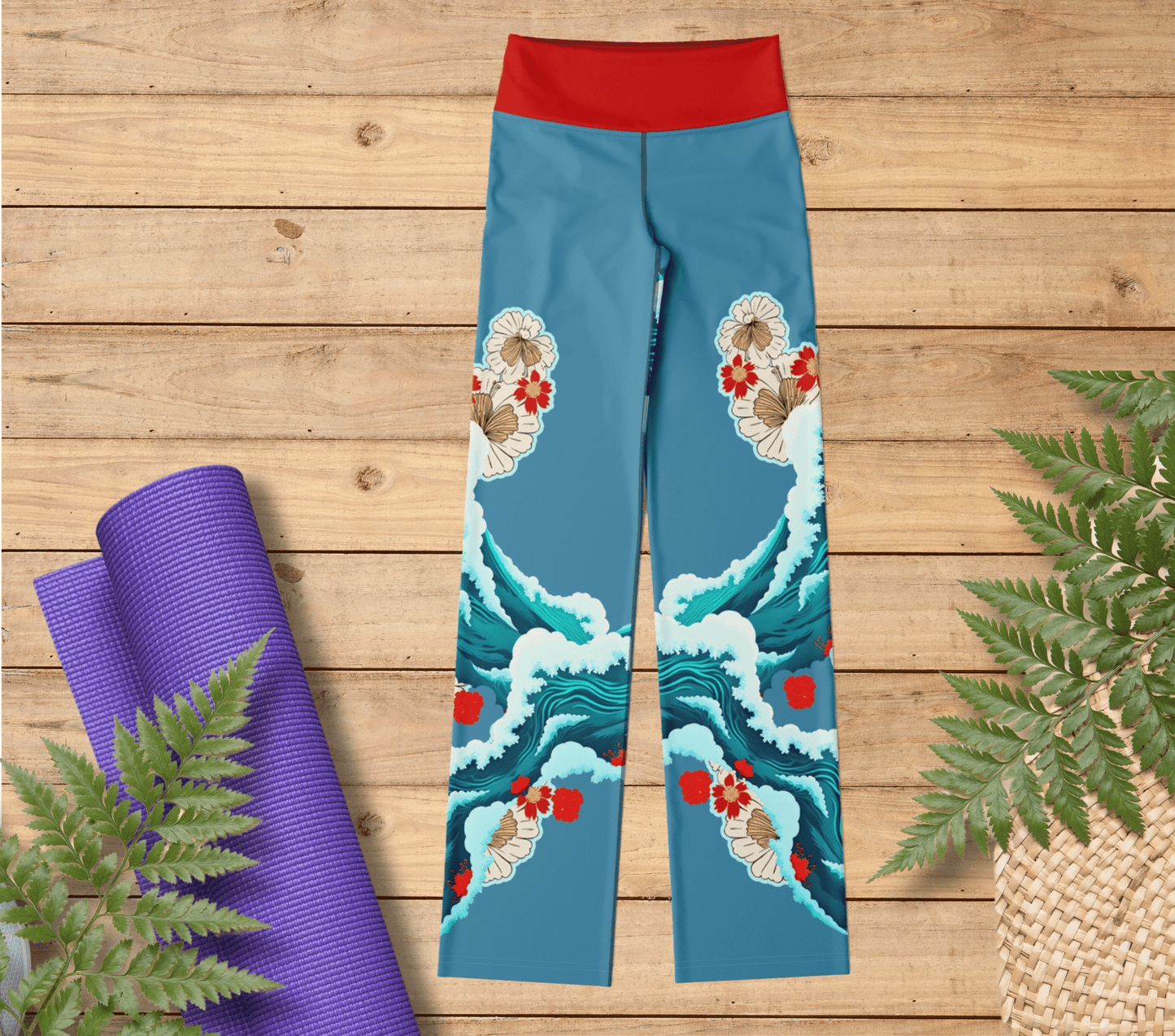 Caedman Ocean Flare Yoga Pants Leggings for Women