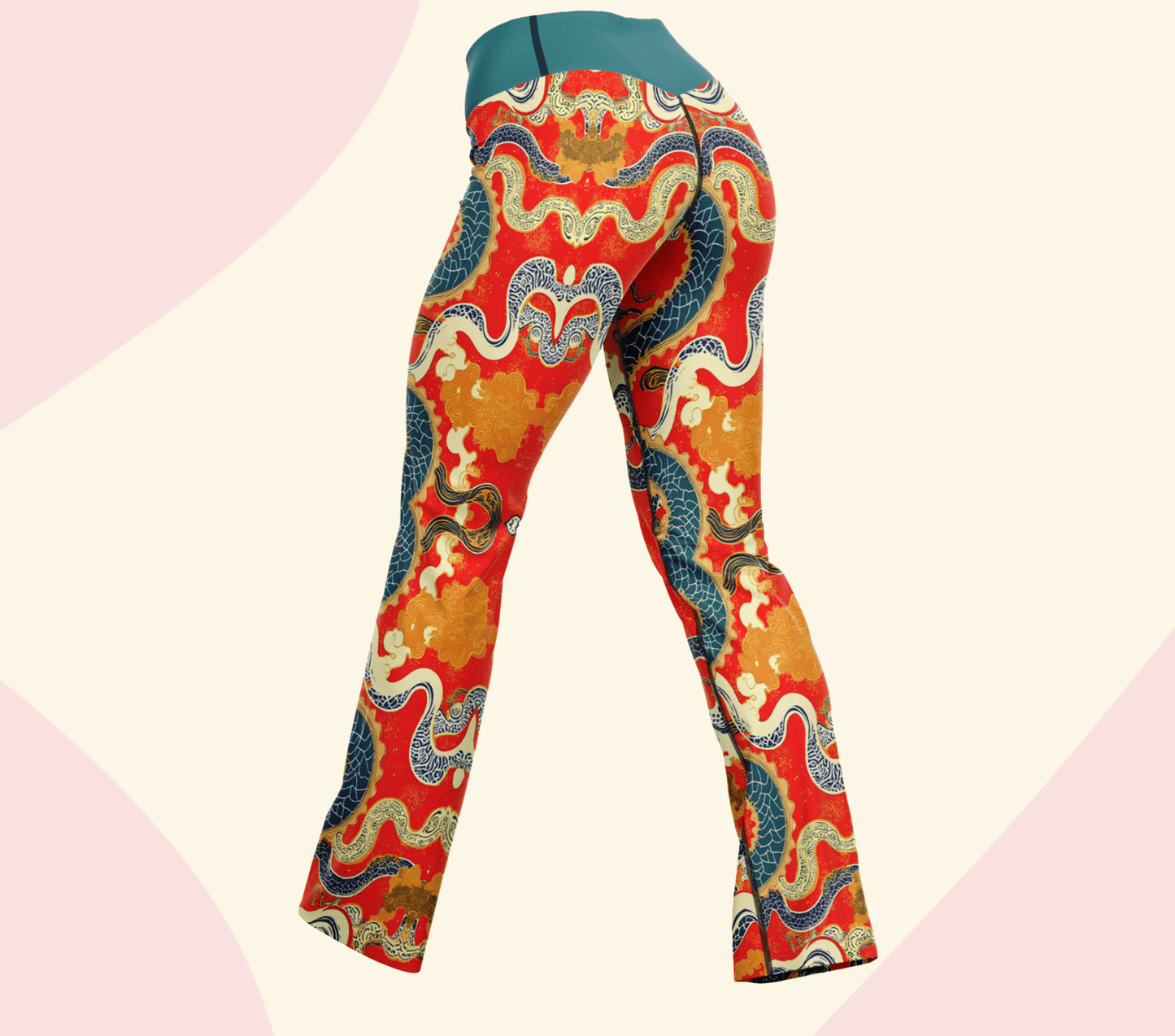 Gael Indir Mandala Flare Yoga Pants Legging for Women