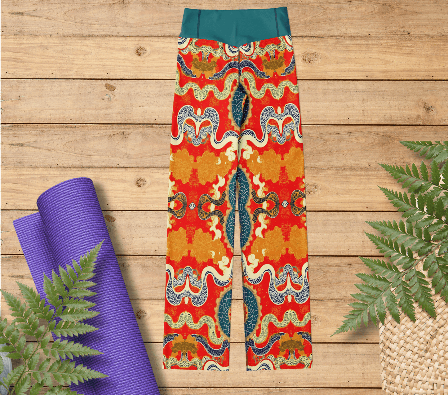 Gael Indir Mandala Flare Yoga Pants Legging for Women