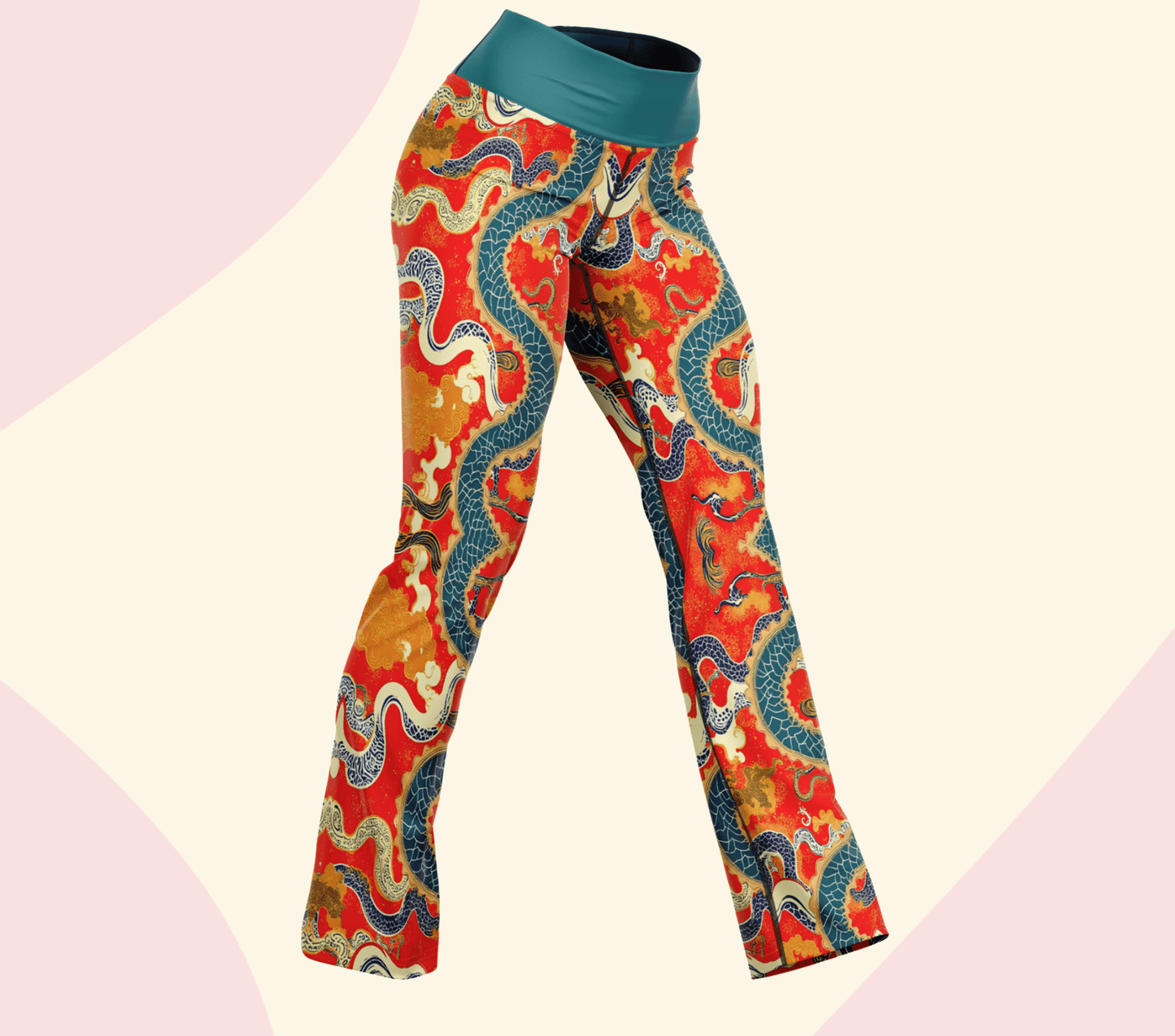 Gael Indir Mandala Flare Yoga Pants Legging for Women