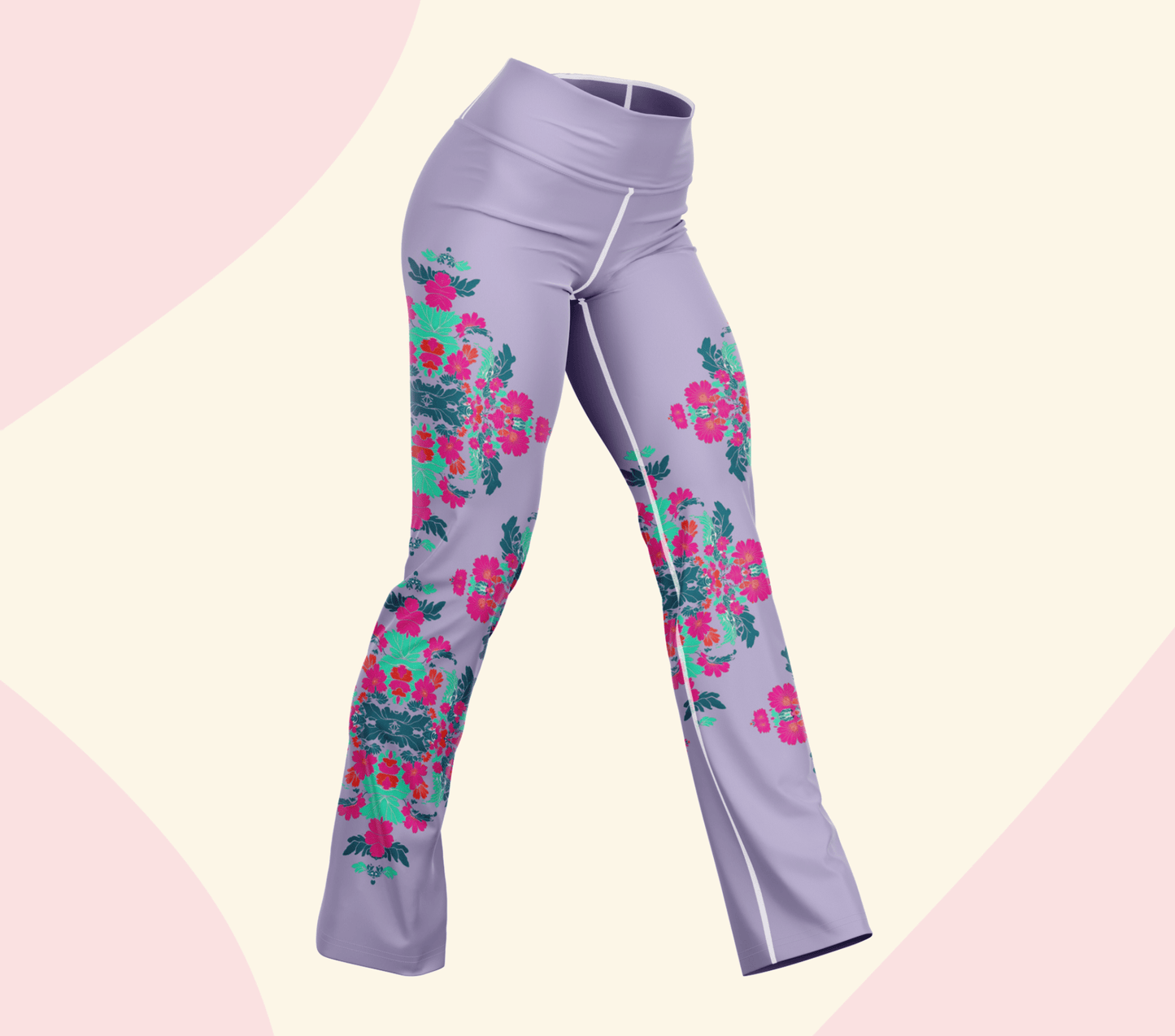 Fen Floral Flare Yoga Pants Leggings for Woman