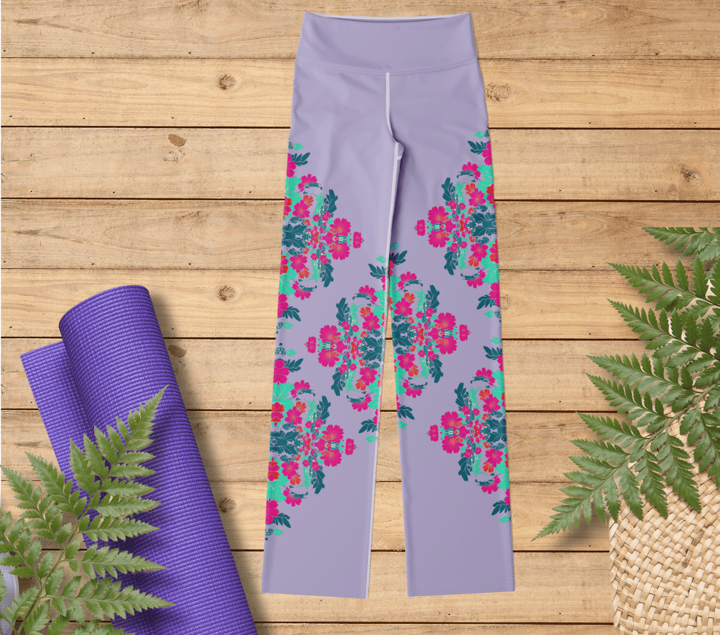 Fen Floral Flare Yoga Pants Leggings for Woman