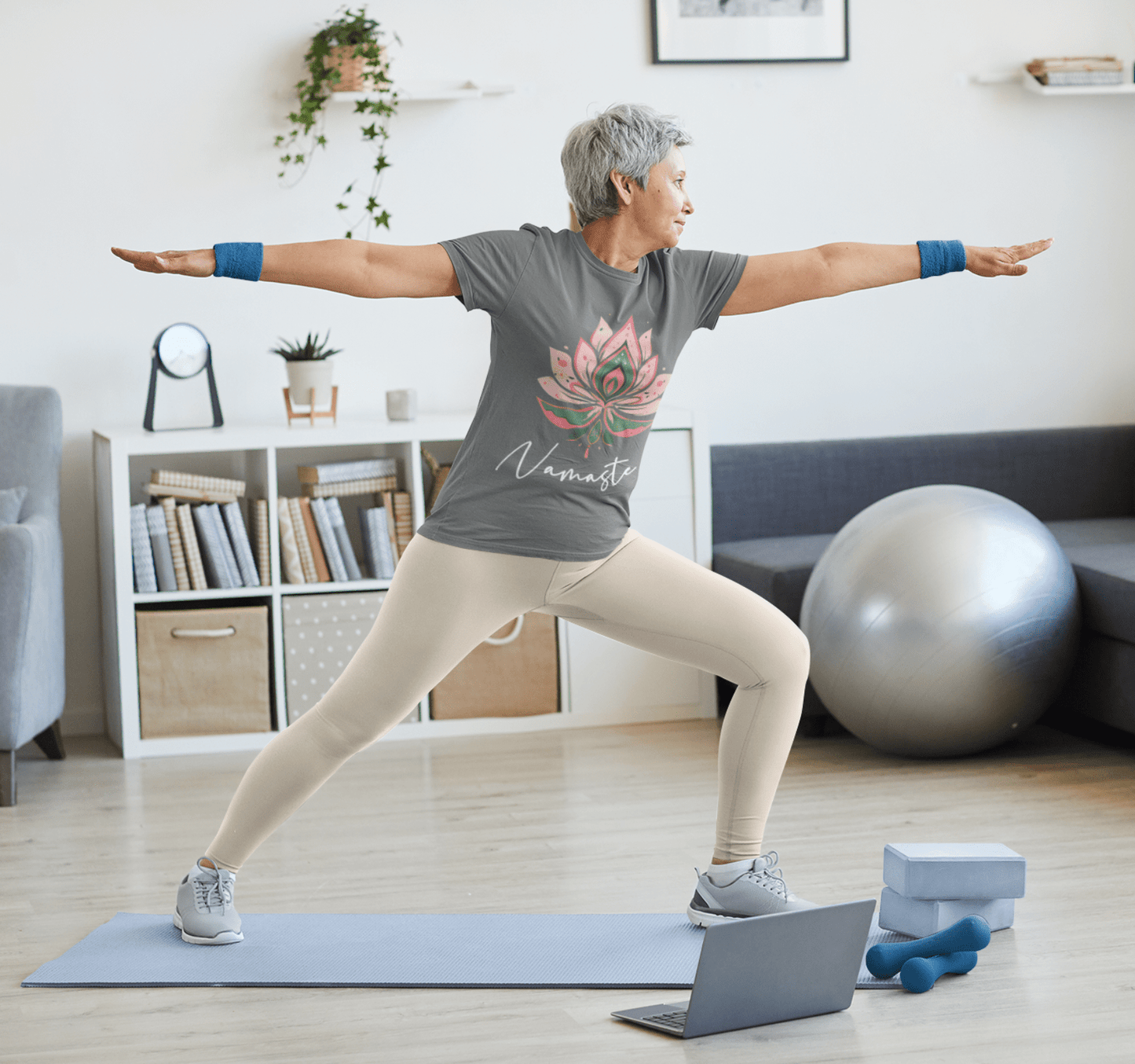 Namaste Floral Yoga Tee