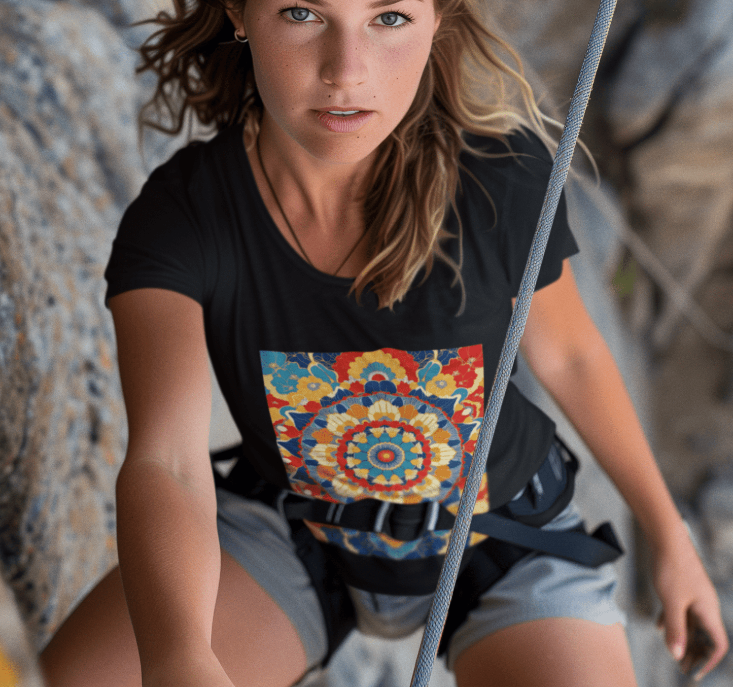 Briar Mandala V-neck T-shirt Yoga Wellness for Women