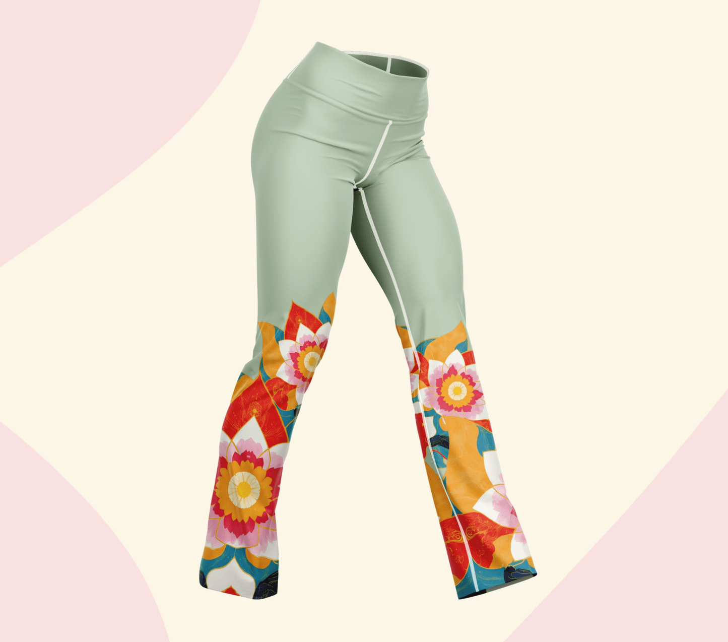 Jared Mandala Flare Yoga Pants Leggings for Women