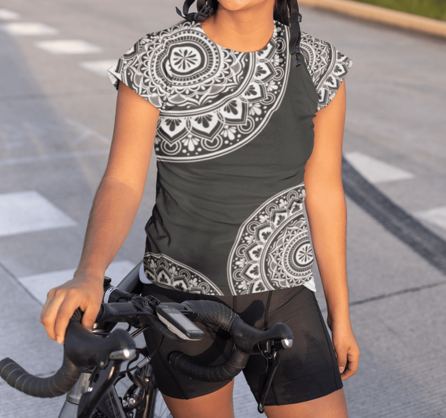 Mandala Womens Black Jersey