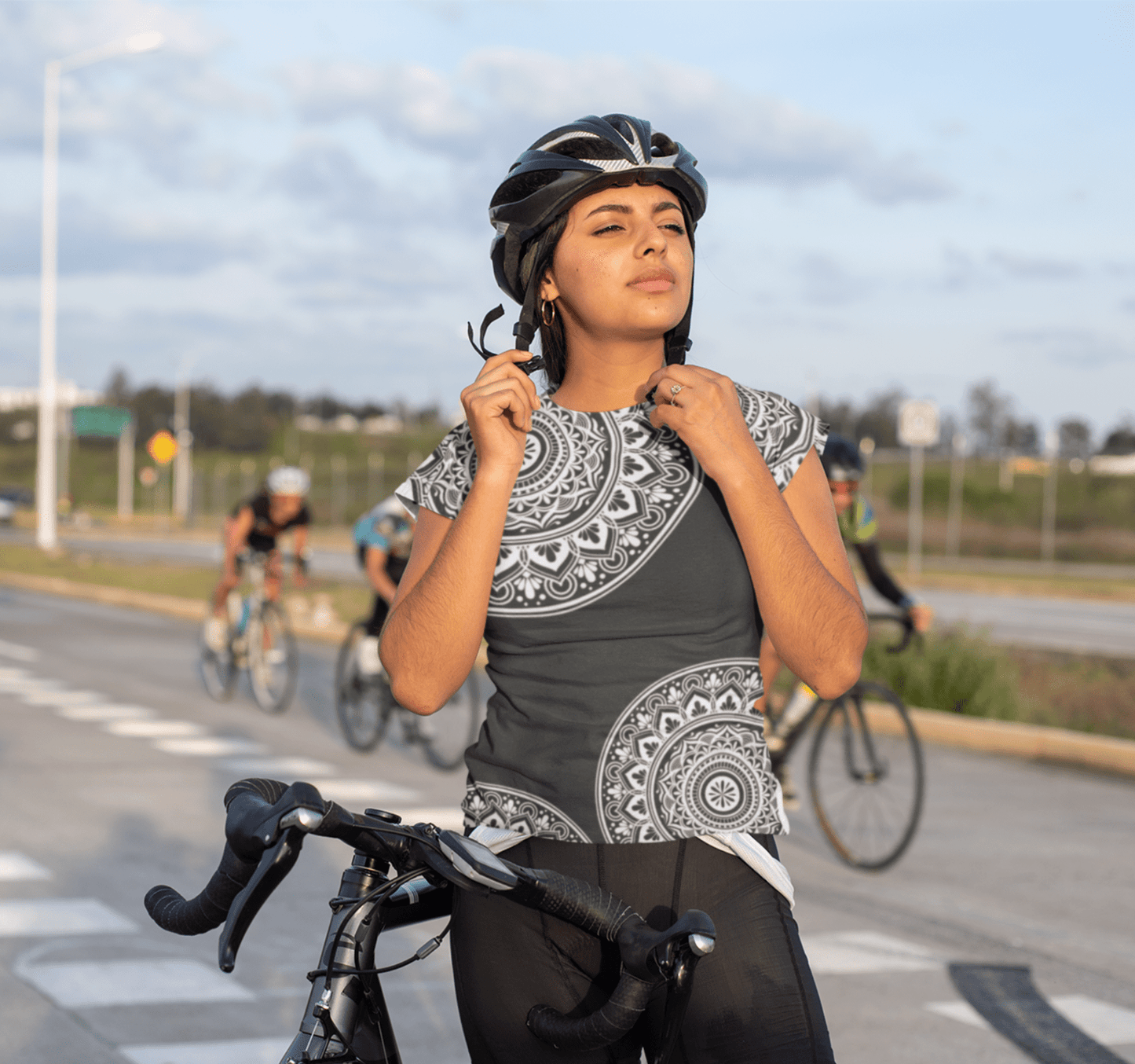 Mandala Womens Black Jersey