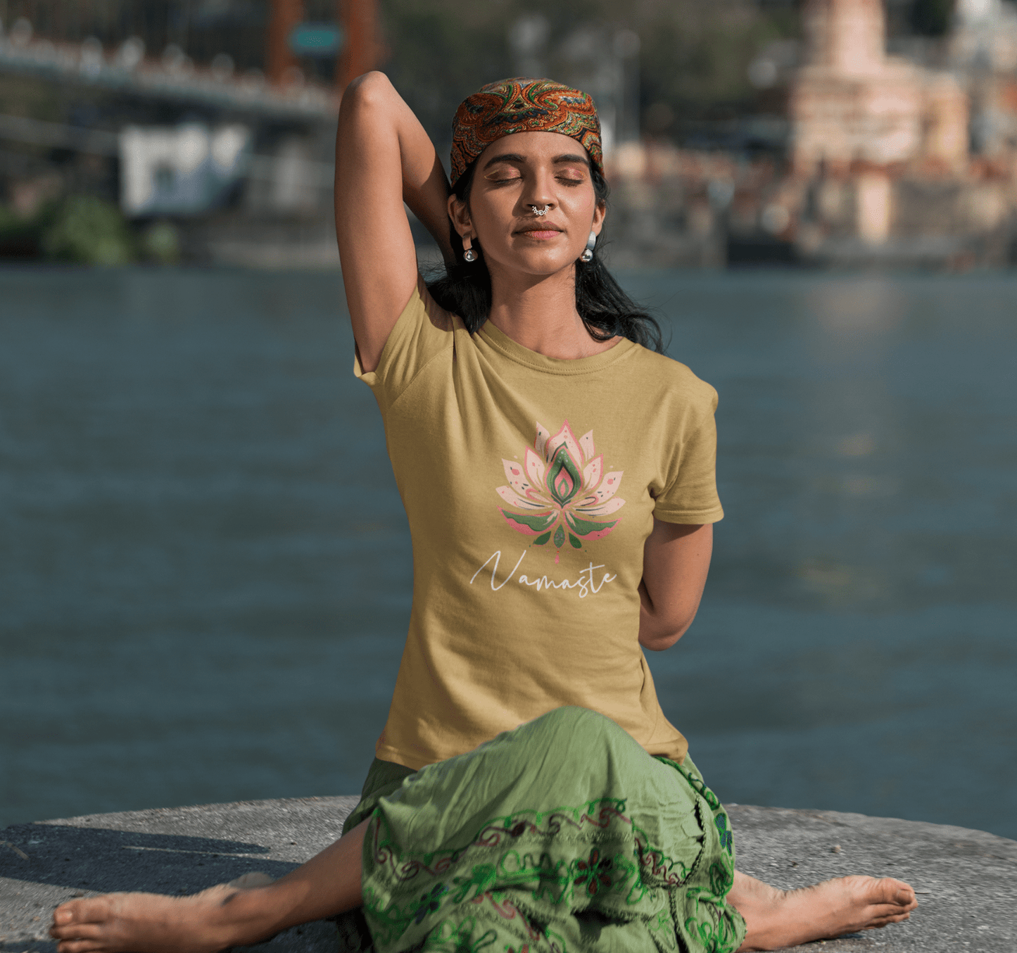 Namaste Floral Yoga Tee