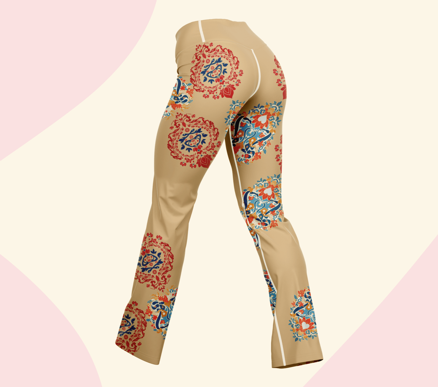 Beksy Mandala Flare Yoga Pants Leggings for Women