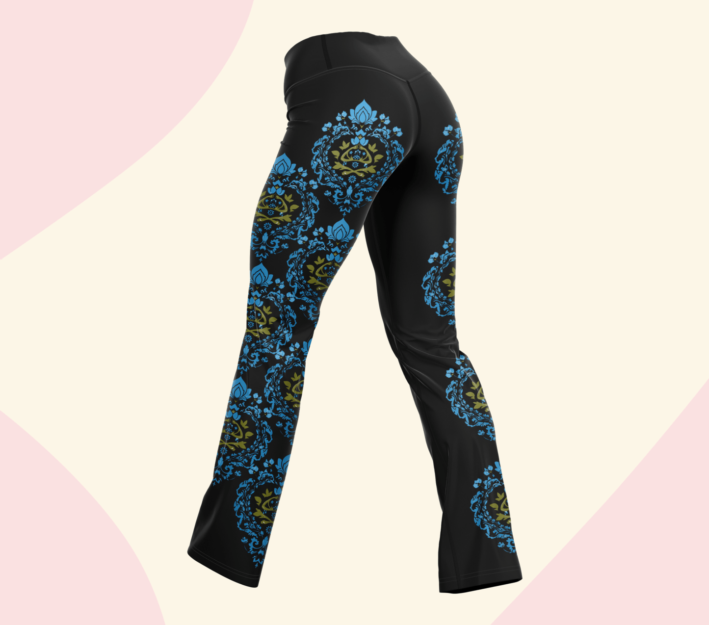 Linnan Mandala Flare Yoga Pants Leggings for Women