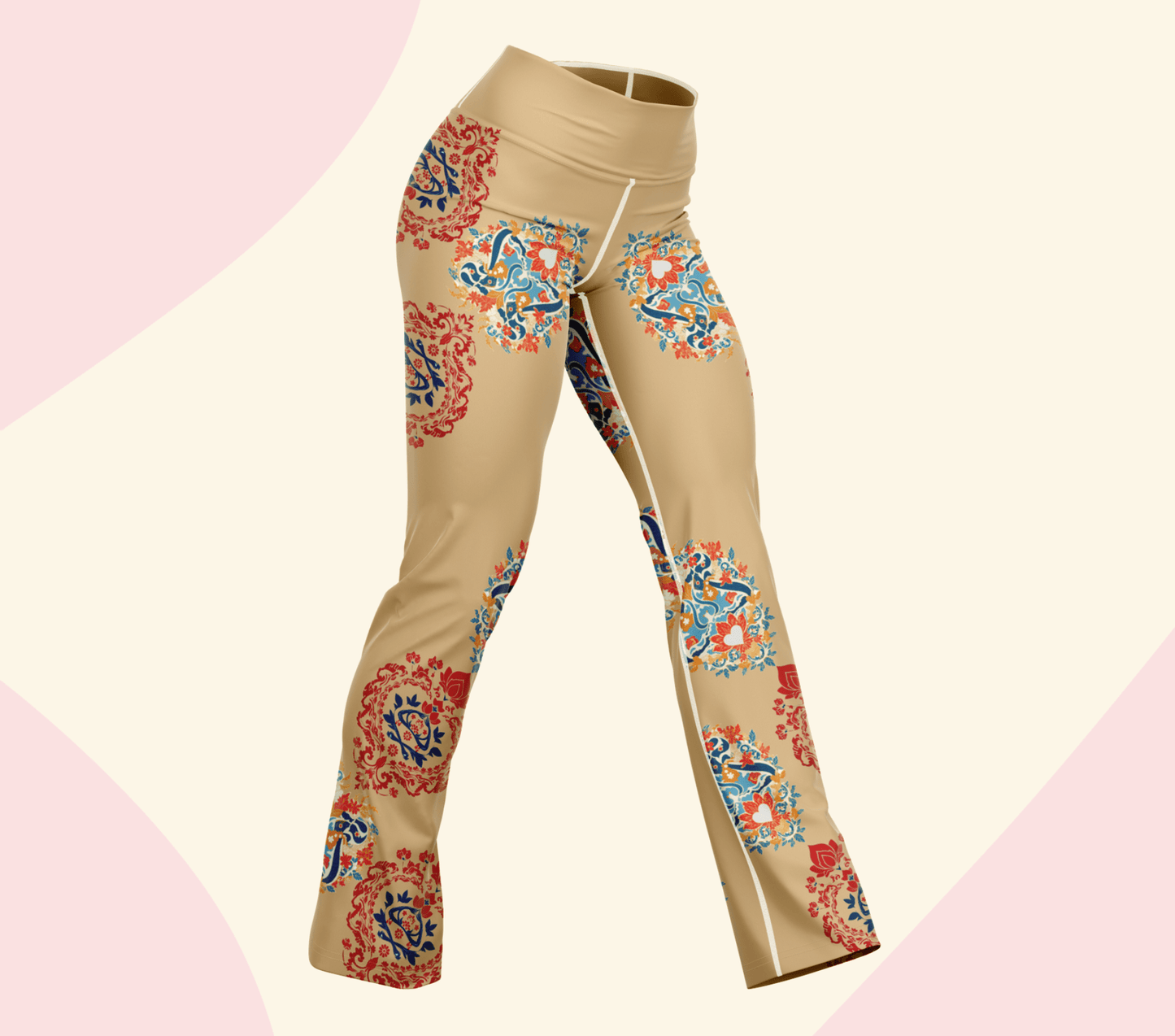 Beksy Mandala Flare Yoga Pants Leggings for Women