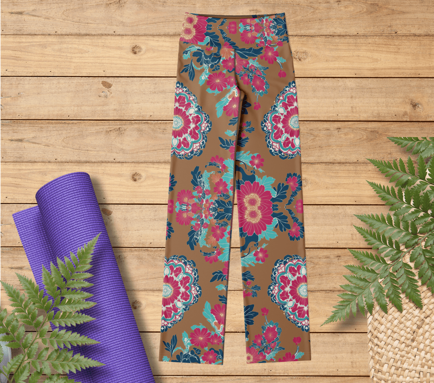 Ellao Mandala Flare Yoga Pants Leggings for Woman
