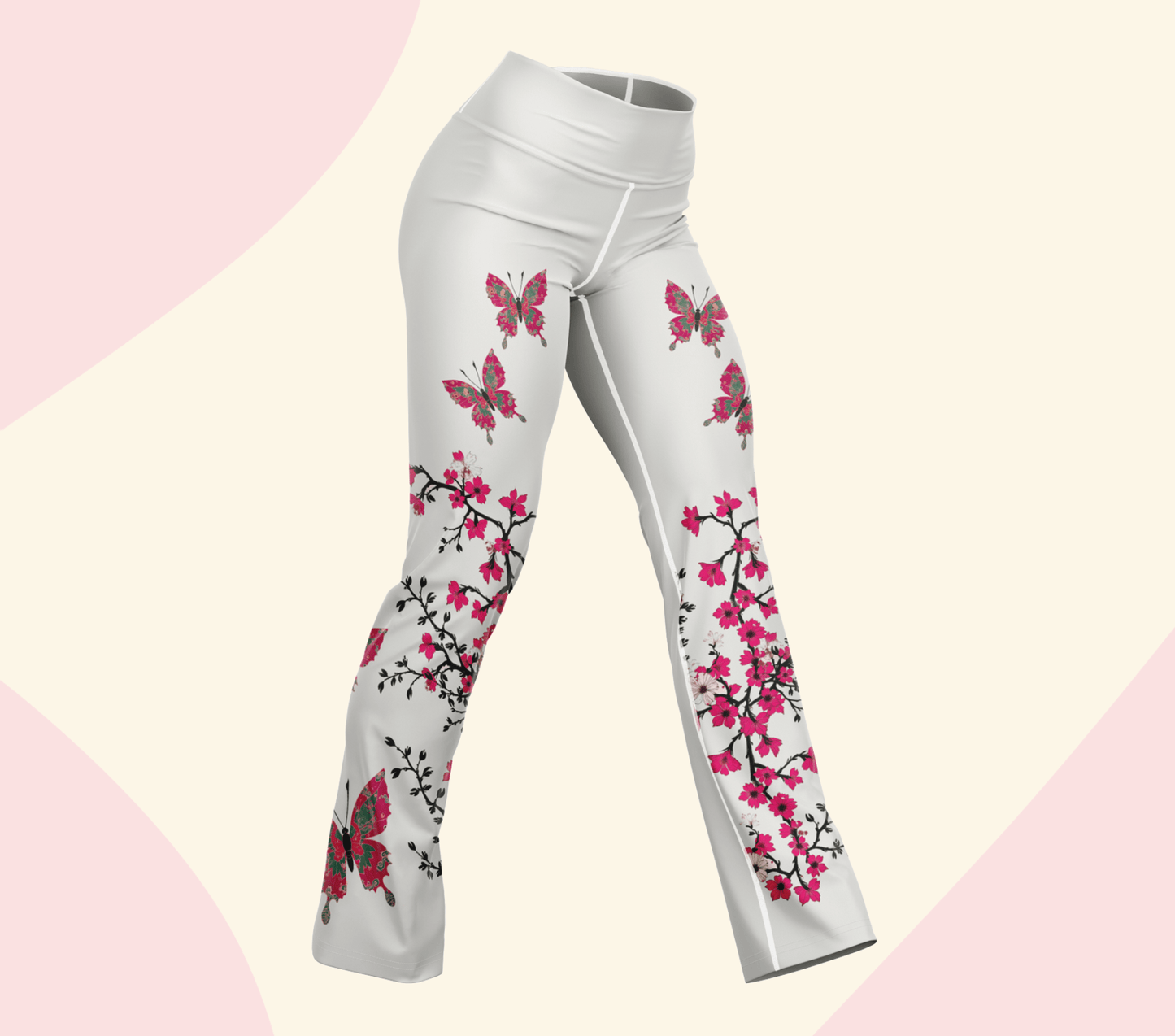 Dapodil Butterfly Blossom Leggings Floral Yoga Pants WellAura Activewear