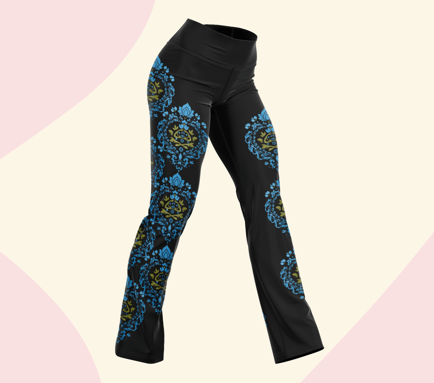 Linnan Mandala Flare Yoga Pants Leggings for Women
