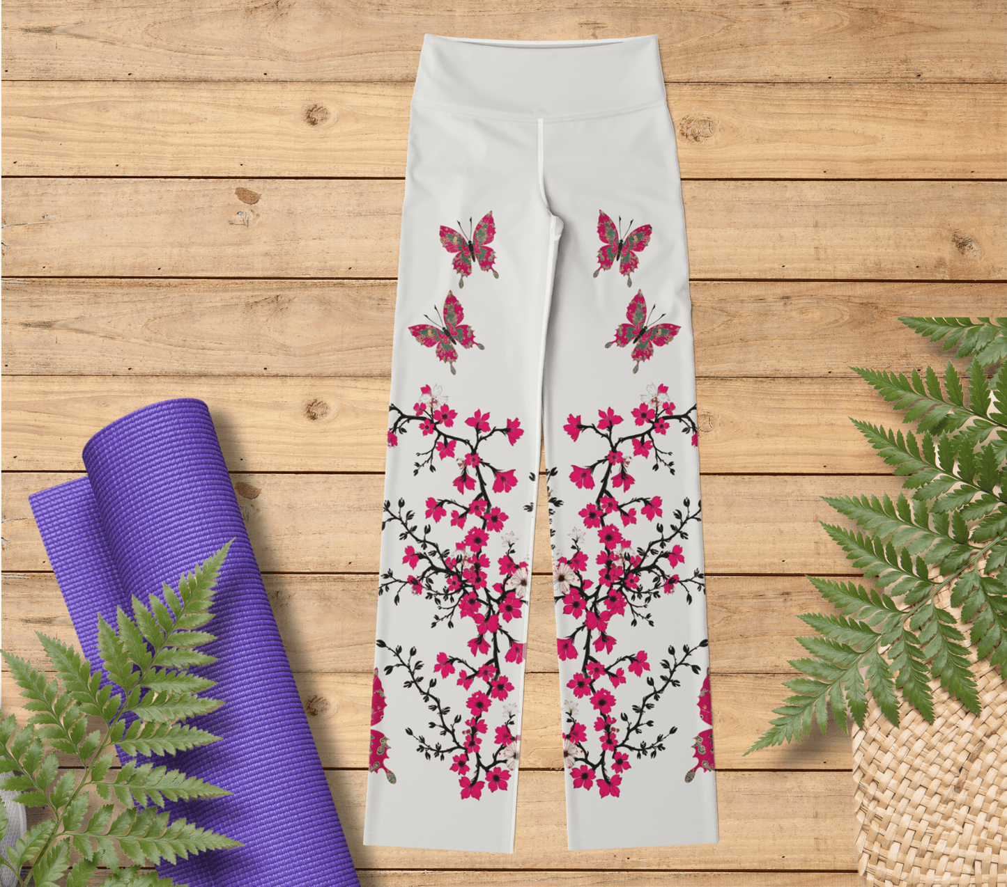 Dapodil Butterfly Blossom Leggings Floral Yoga Pants WellAura Activewear