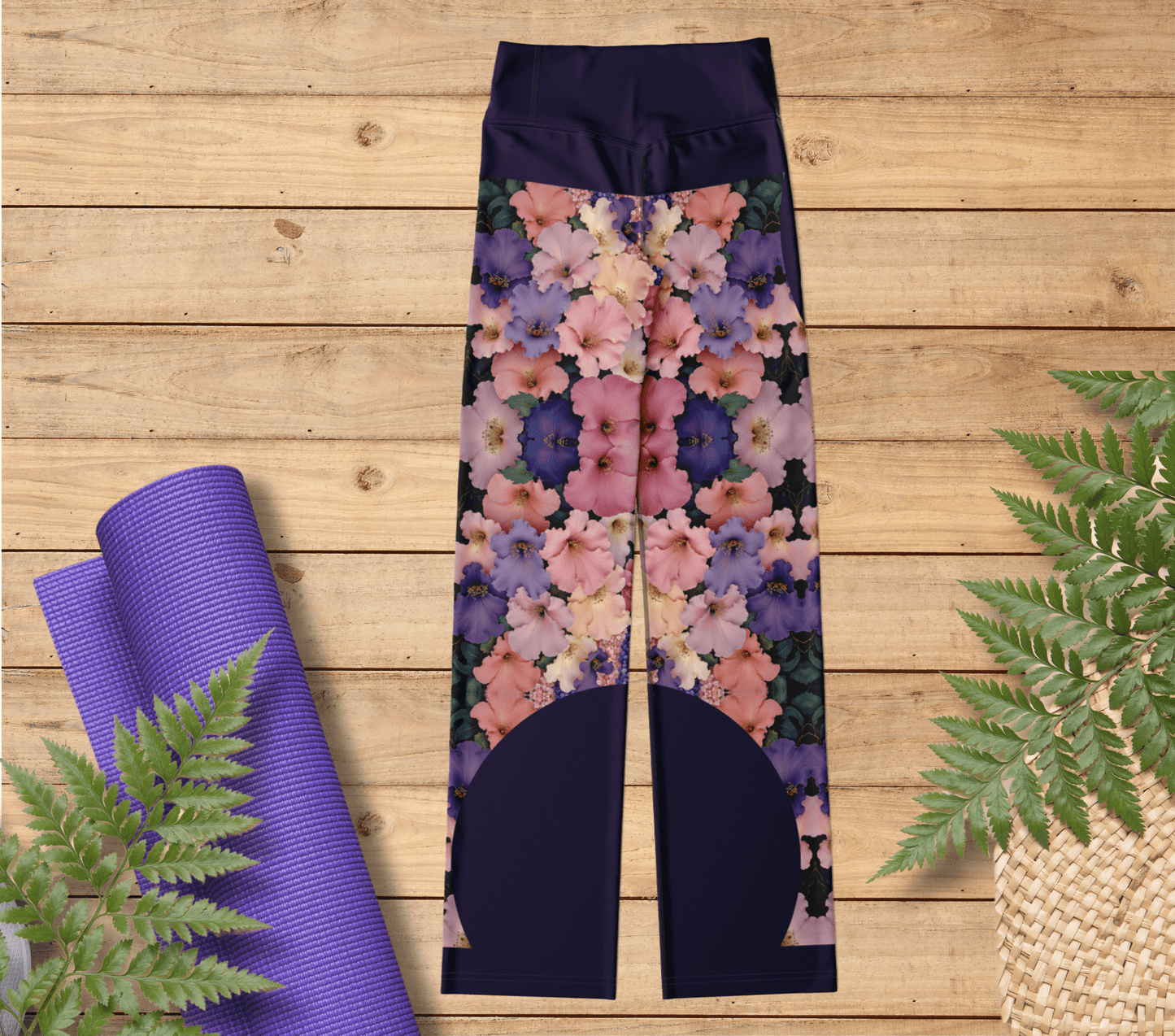 Britney Floral Mandala Flare Yoga Pants Leggings for Woman