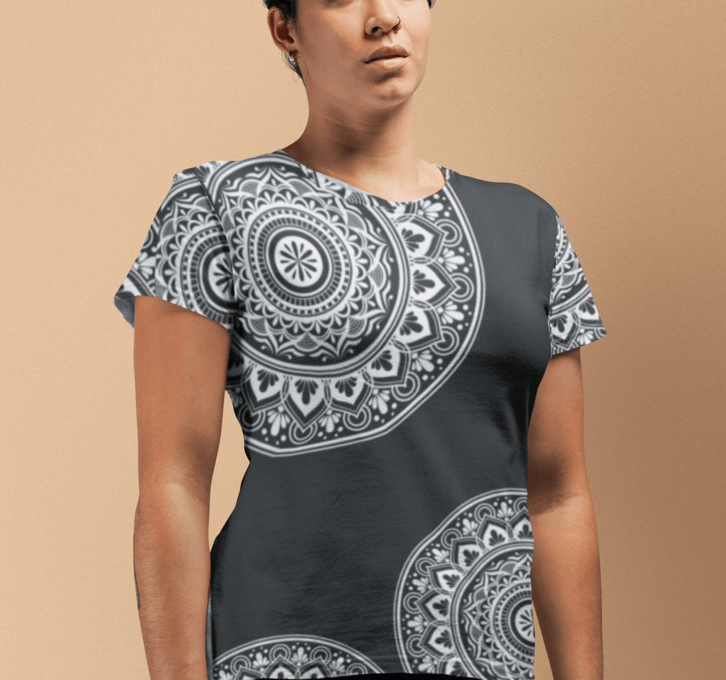 Mandala Womens Black Jersey