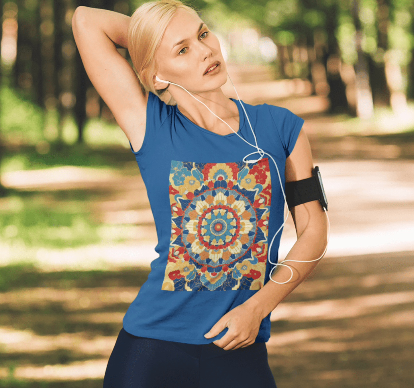 Briar Mandala V-neck T-shirt Yoga Wellness for Women