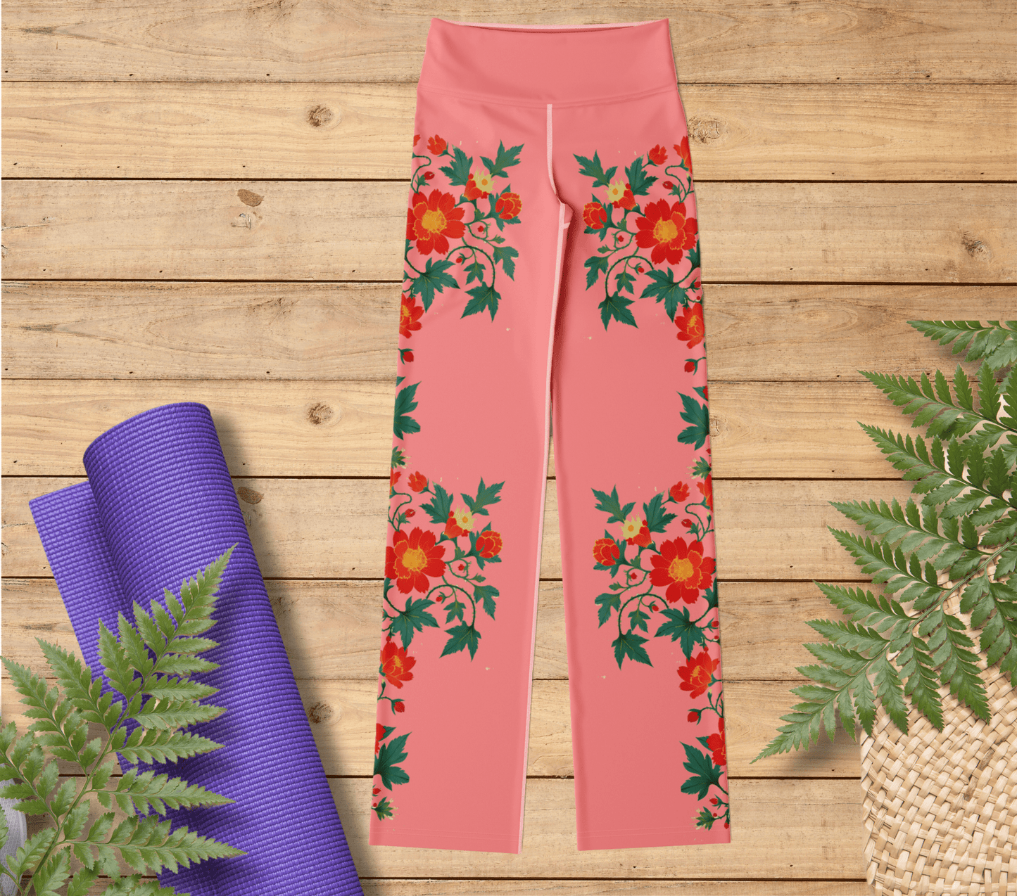 Willfrith Floral Flare Yoga Pants Leggings for Women