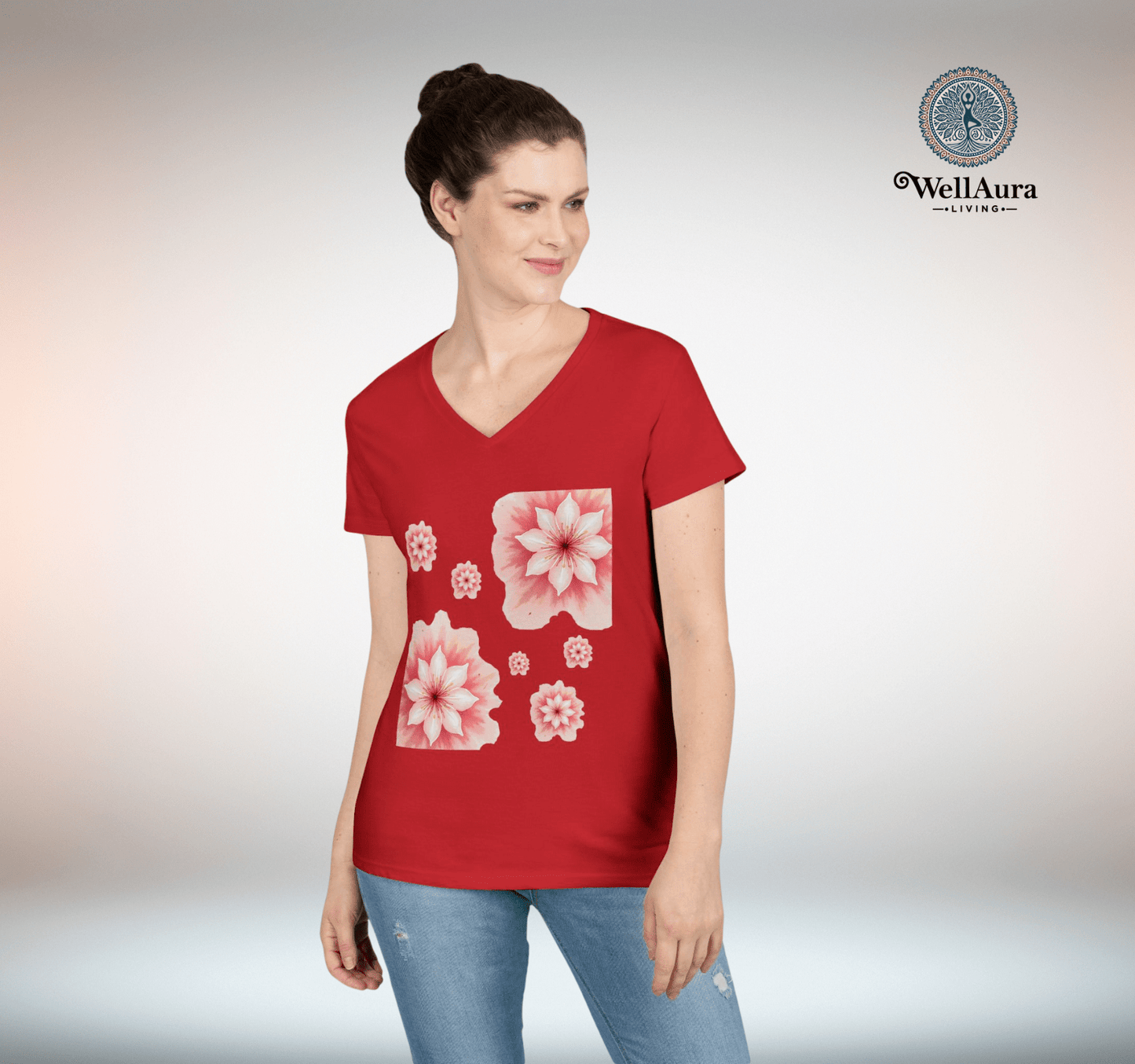 Gaia V-neck T-shirt Yoga Wellness for Women