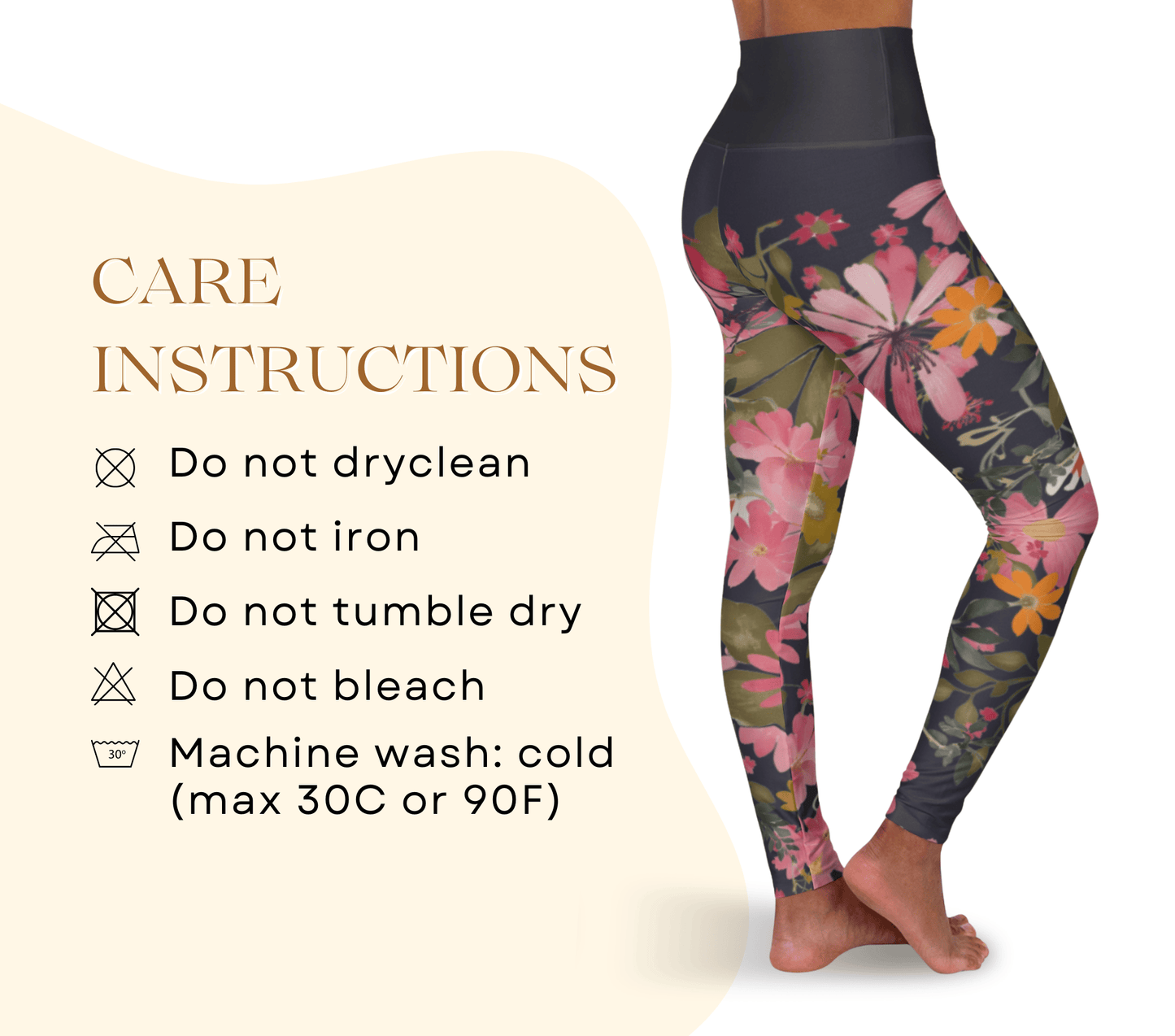 Neris Floral Yoga Pants Leggings for Women