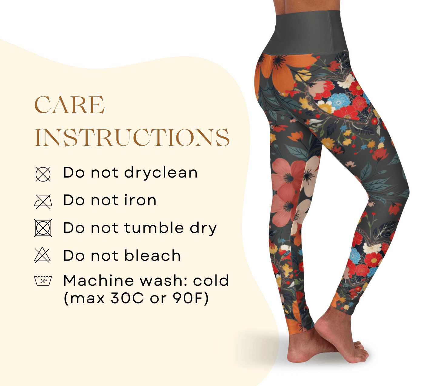Aster Floral Yoga Pants Leggings for Women