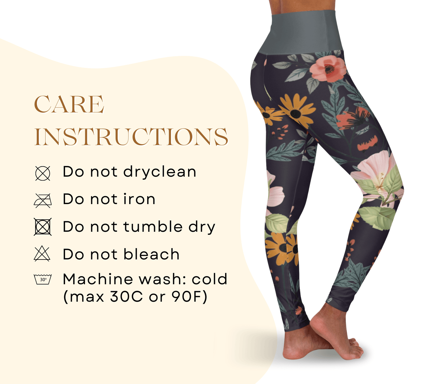 Rhodes Floral Yoga Pants Leggings for Woman