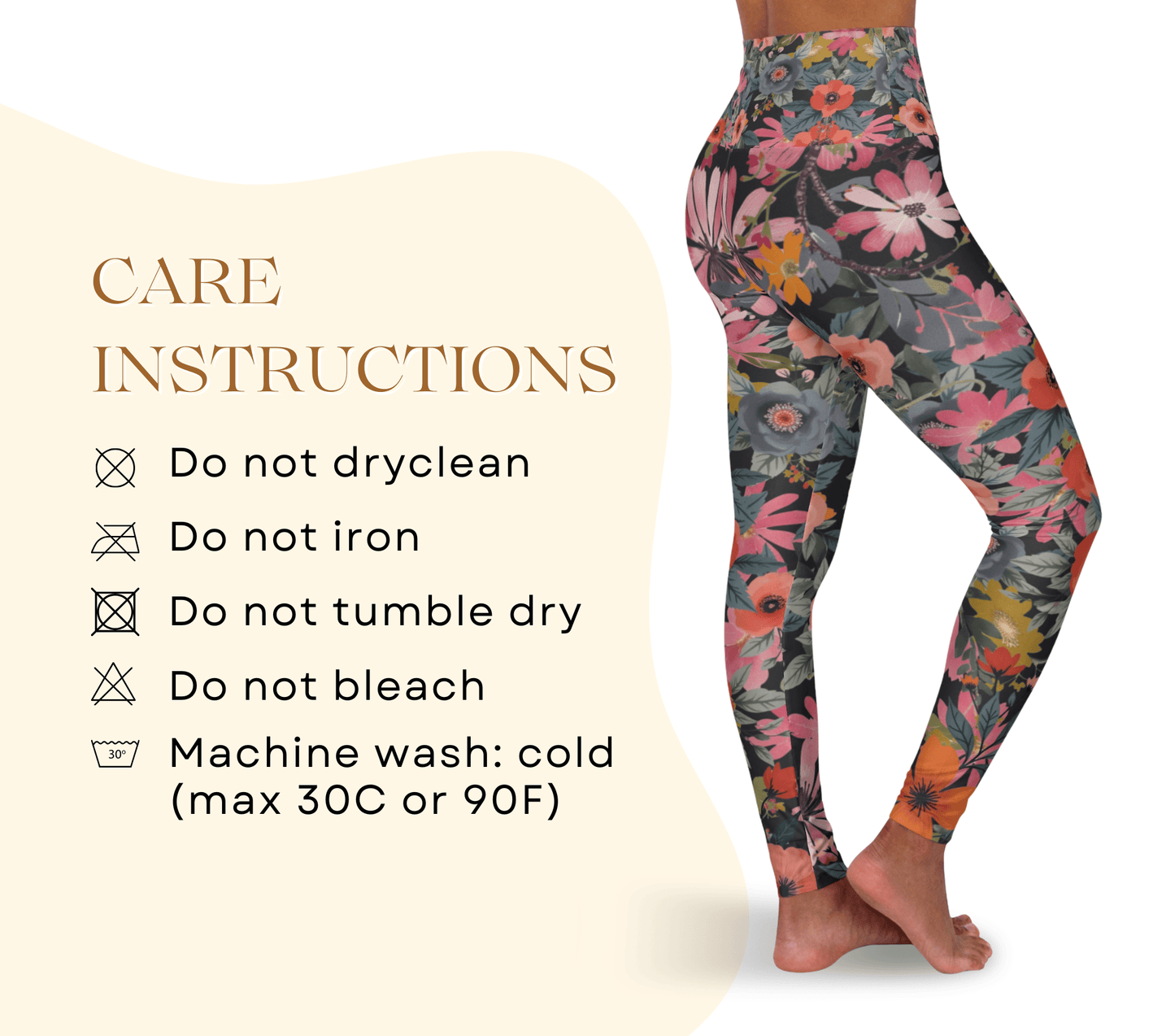 Julls Floral Yoga Pants Leggings for Women
