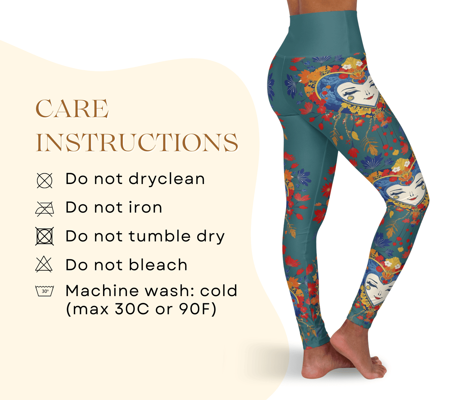 Einar Face Mandala Yoga Pants Leggings for Women