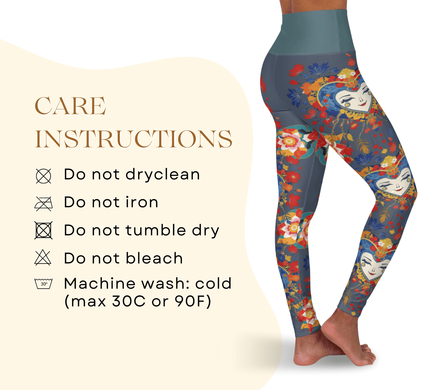 Coca Face Mandala Yoga Pants Leggings for Women